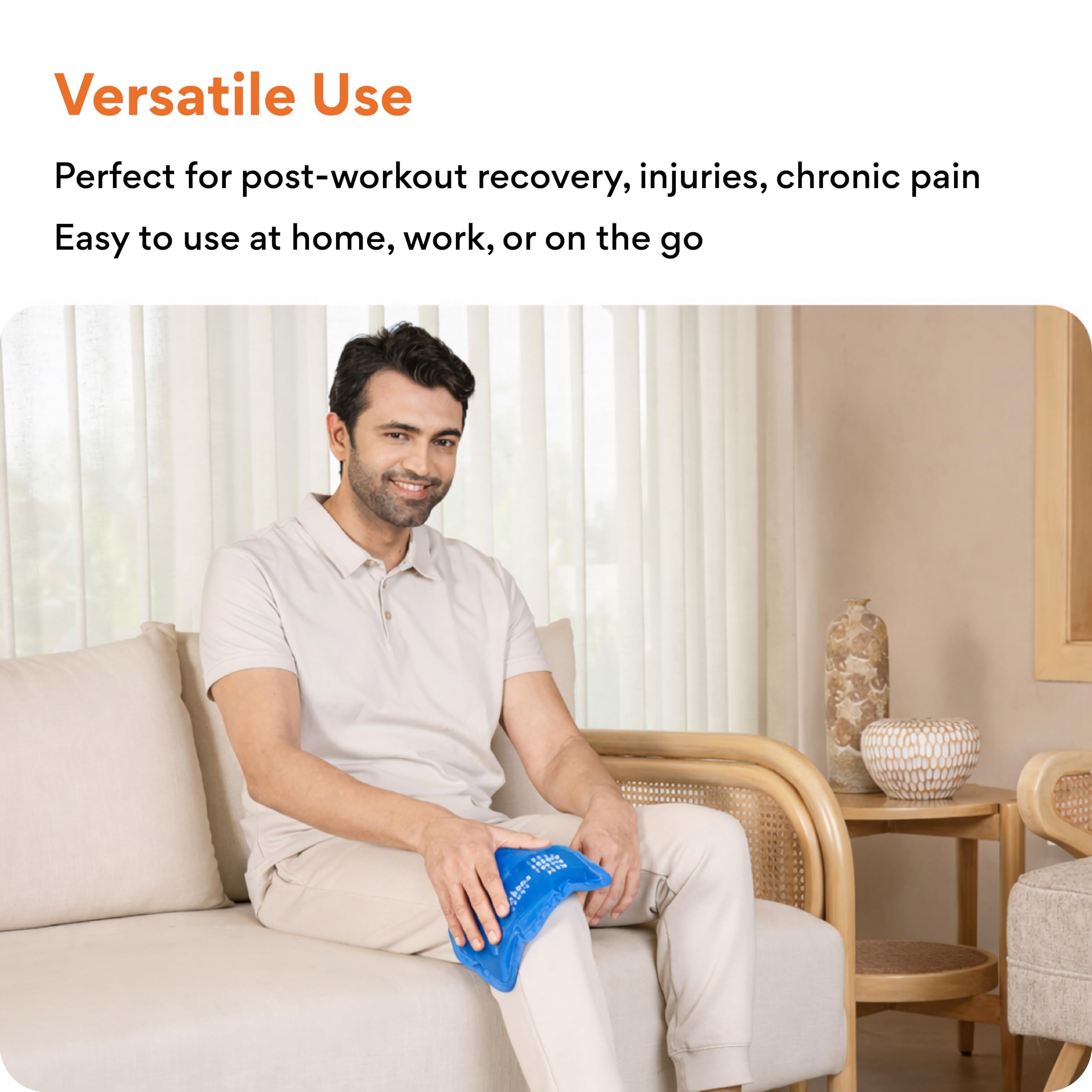 FOVERA Reusable Hot & Cold Pack for Muscle Pain Relief & Injury | Ideal for Knees, Shoulder, Neck & Ankle | Long-Lasting Hot & Cold Therapy (Regular - 5 x 10 Inch, Without Cover) — Amazon image 5