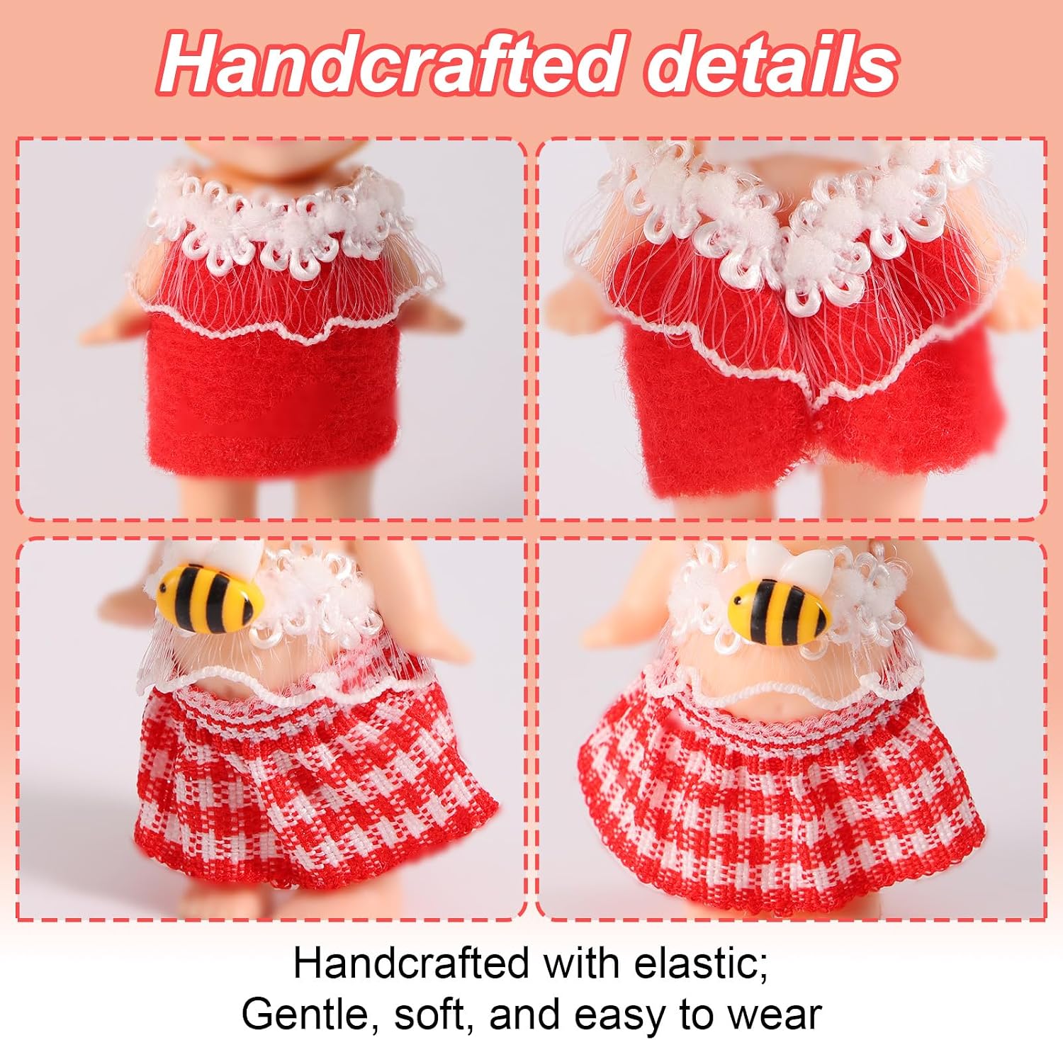 8 Sets 3 Inch Doll Clothes, Collector Clothes with Tops & Skirts image 4