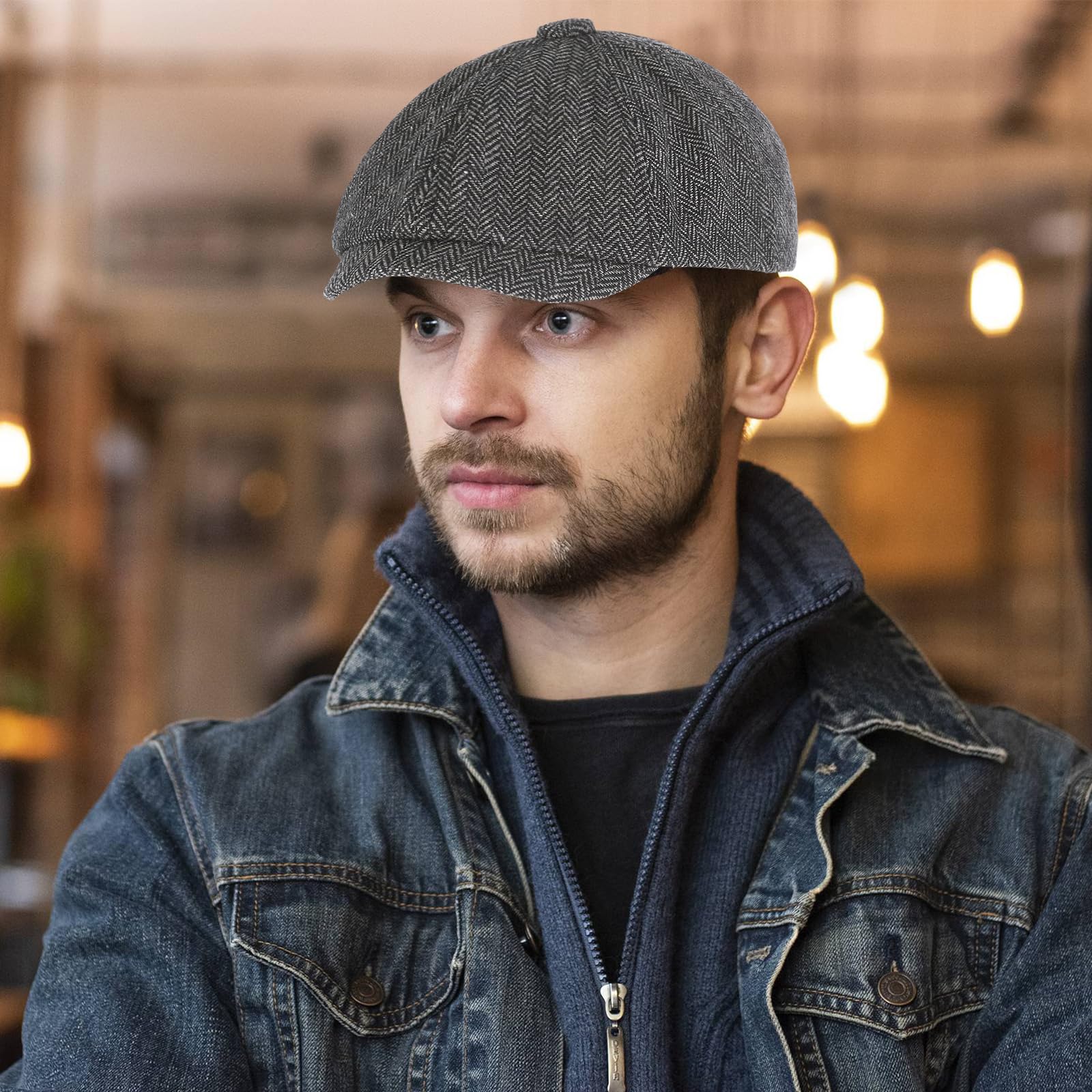 Lusofie Newsboy męska czapka płaska czapka bawełniana gazeciarz czapka regulowana taksówkarz dla mężczyzn płaska czapka irlandzki taksówkarz Gatsby czapka wędkarska czapka golfowa