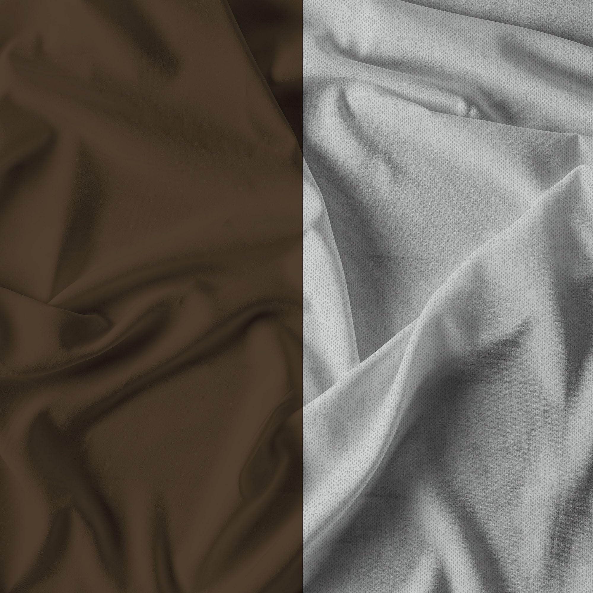 Trendy Chic 100% Cotton Bed Set, Made in Italy, Queen Size, Chocolate, King single - Image 3
