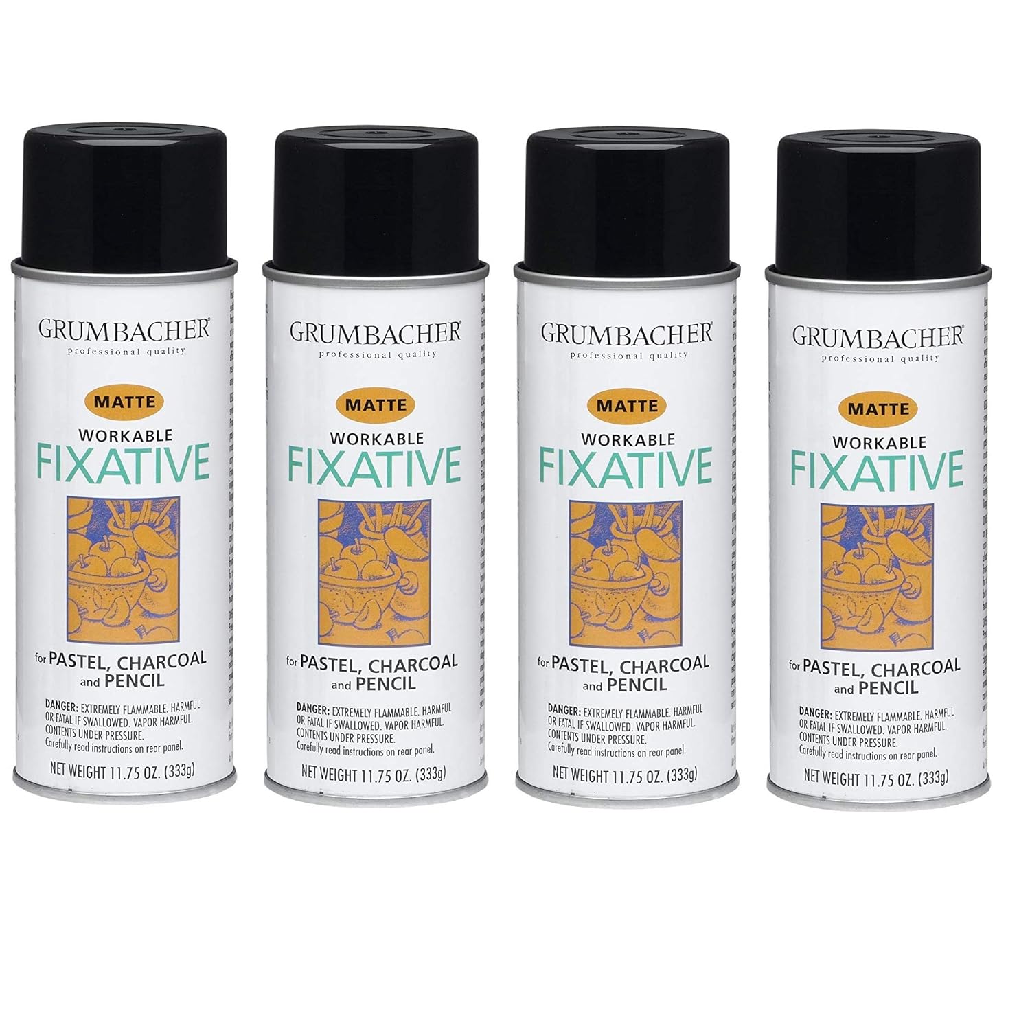 GRUMBACHER 546 113/4Ounce Workable Fixative Spray, 113/4Ounce Can