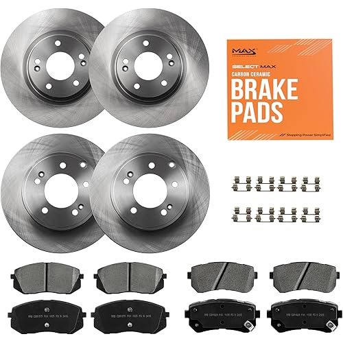 Max Advanced Brakes ValueMAX Front & Rear Brake Kit | Fits 2015-2019 Hyundai Sonata; 2016-2020 Kia Optima | Brake & Rotor Kit for Daily Driving | OE Brake Rotors & Ceramic Brake Pads