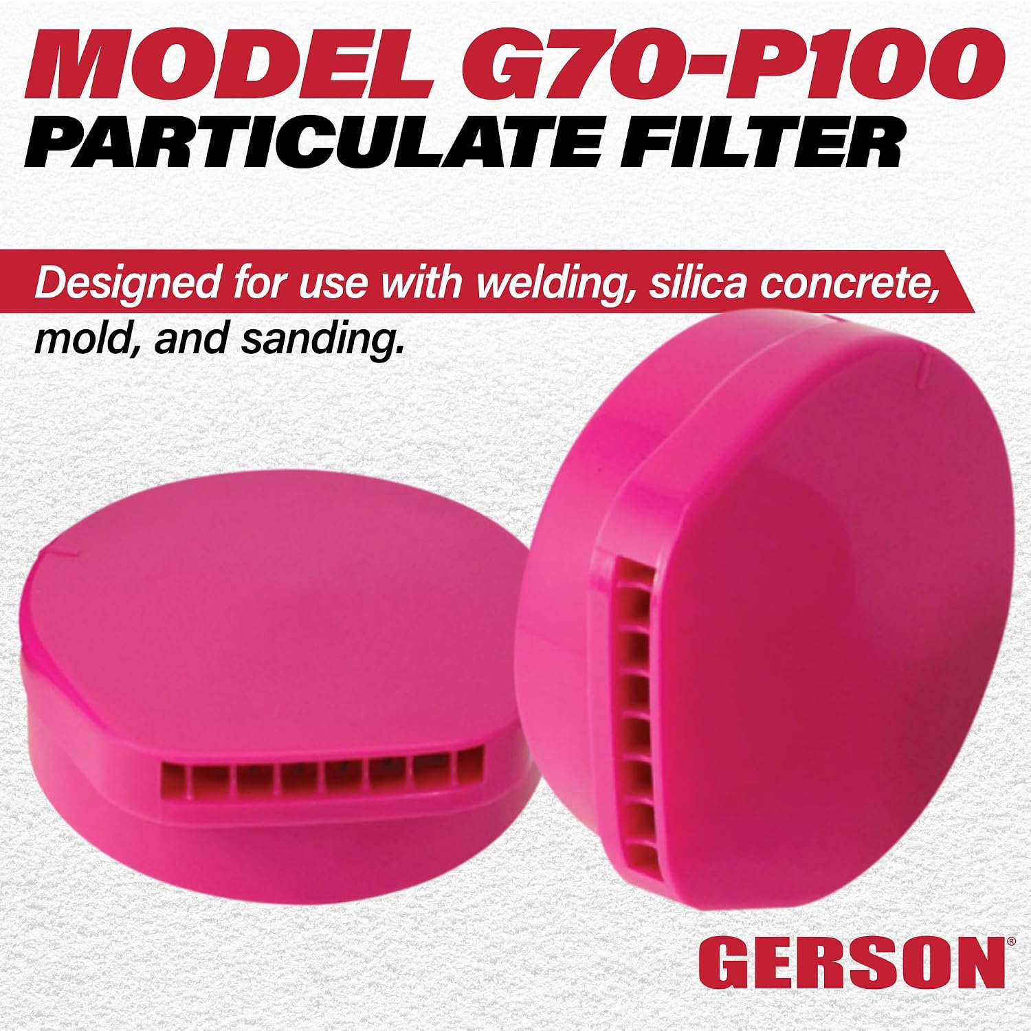 ERSON Filters for Respirator Mask - 2 -Pack GX70 P100 Respirator Cartridges for Full or Half Masks