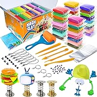 ESSENSON 36 Colors Air Dry Modeling Clay Kit with Tools & Accessories - Non-Sticky, Mess-Free Crafts for Kids 3-12, Ideal Gift