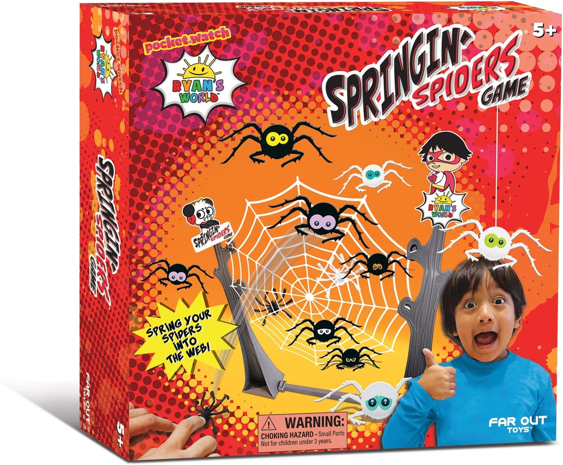 Ryan’s World Springin’ Spiders Game | Spring Spiders onto Web Before Time Runs Out! Perform Cool Trick Shots! | Fun Challenge for Kids Ages 5 and Up