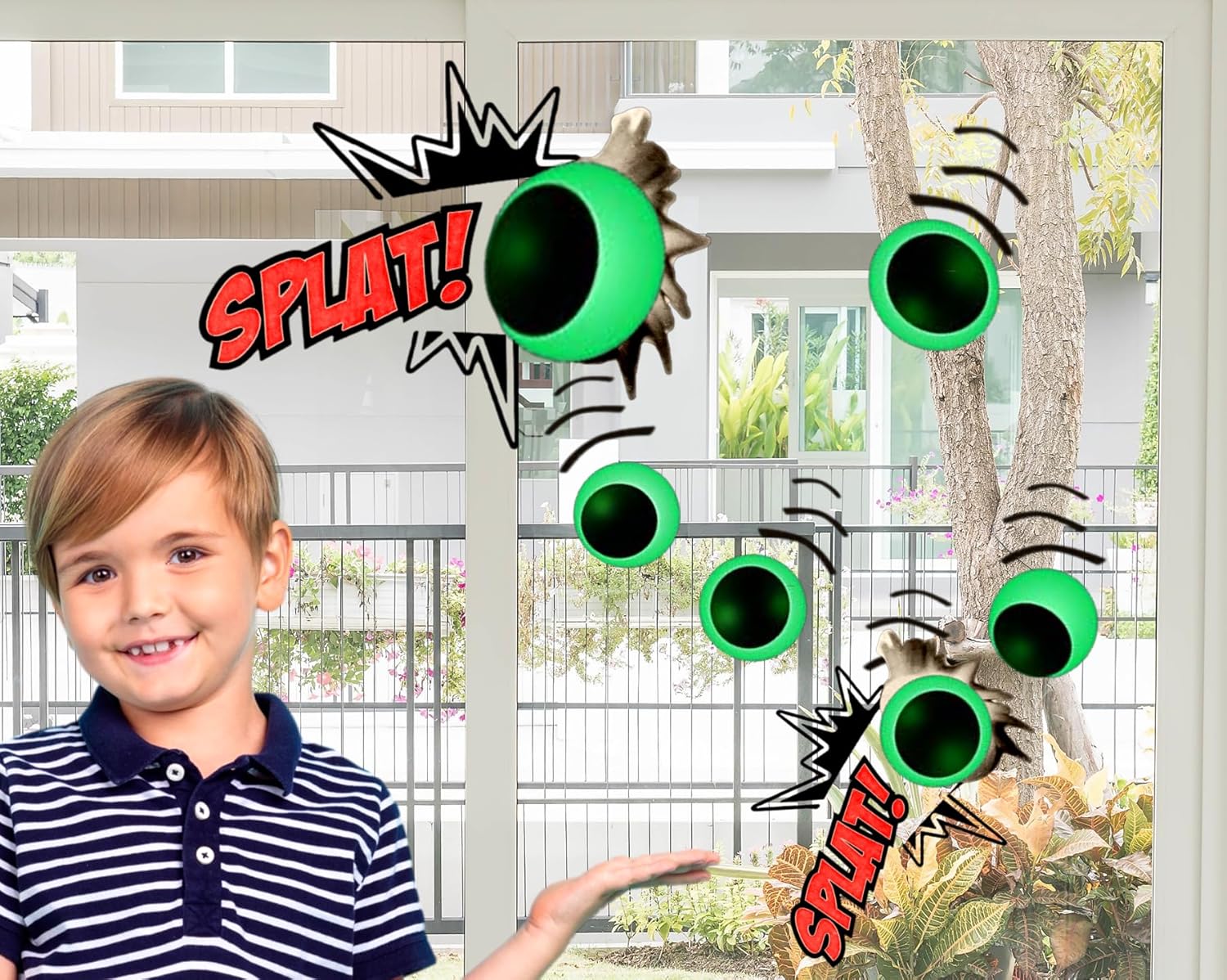 JA-RU Sticky Glow in the Dark Eyeballs (2 Pack, 2 Eyes Each) Squishy Fake Eyeballs | Stress Relief Fidget Toys for Kids | Glow in the Dark Party Favors | Halloween Party Decorations. 27-2s