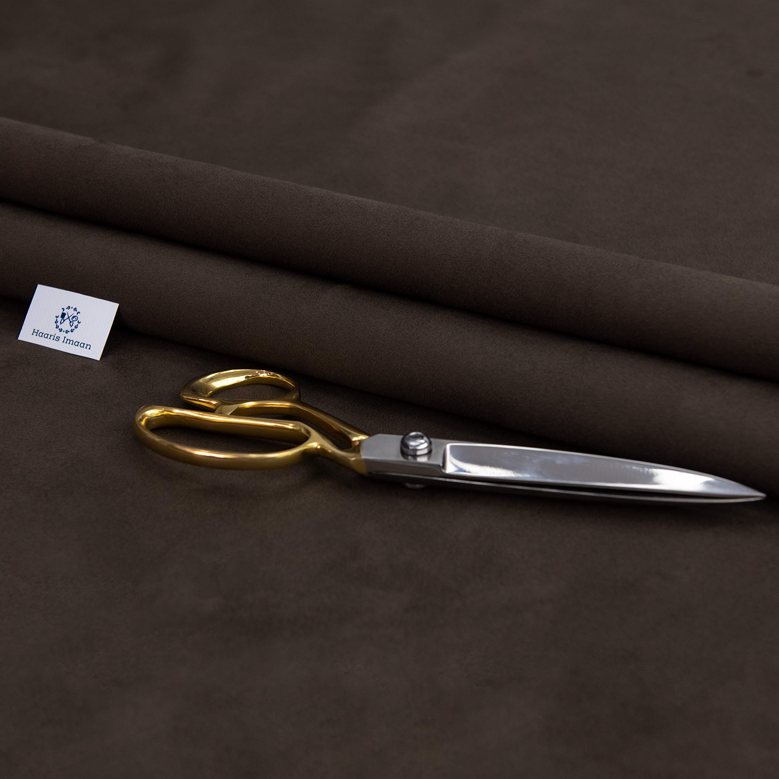 Haaris Imaan Faux Suede Fabric | Soft Feel Suede Fabric by The Metre | Fire Retardant, Durable & Flexible Material, Suitable for Upholstery (Cappucino)