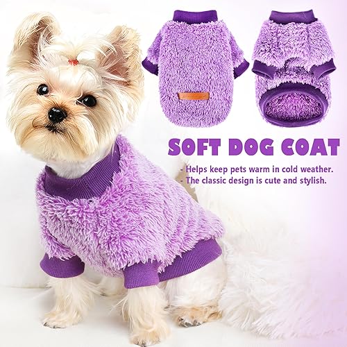 Miniatura 5 de Suéteres para perros pequeños, hembra, perro macho, suéter para perro pequeño, suéter de forro polar suave, ropa de invierno para perros pequeños,