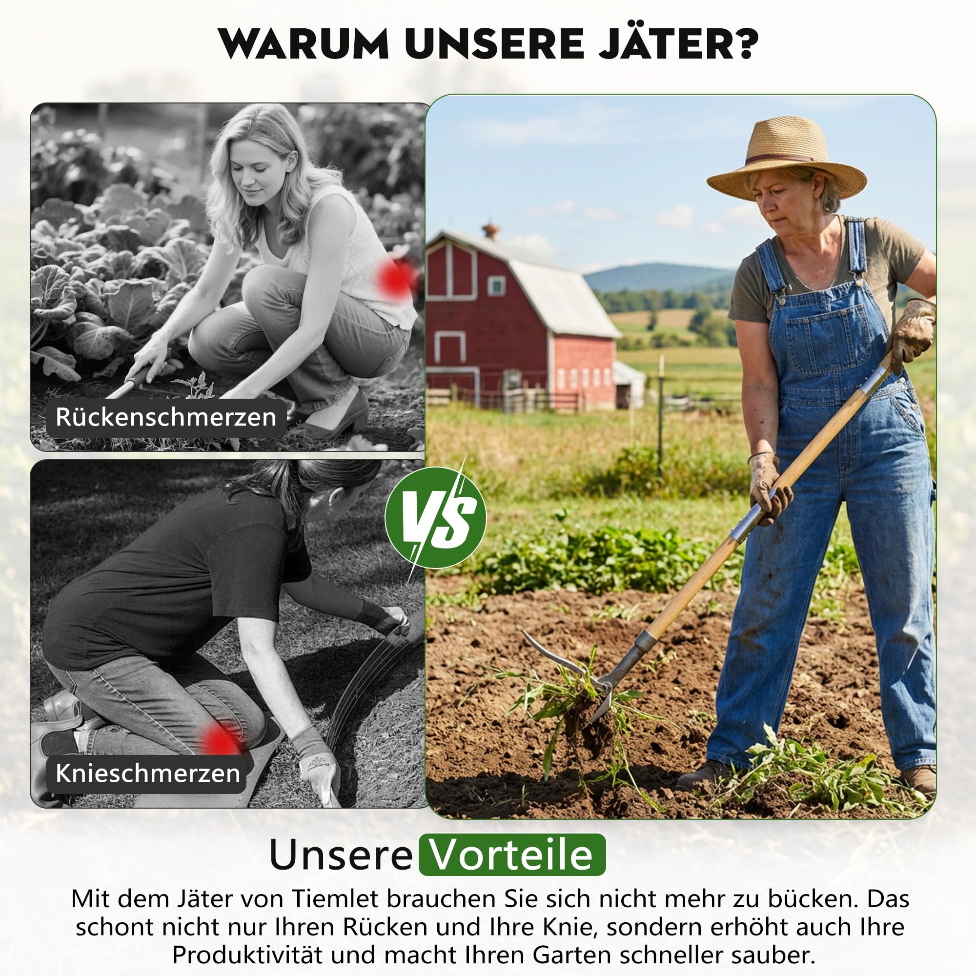 Désherbeur à long manche et pédale (110 cm), avec 2 griffes en acier inoxydable, outil de jardinage démontable, pour pissenlits et chardons dans le jardin