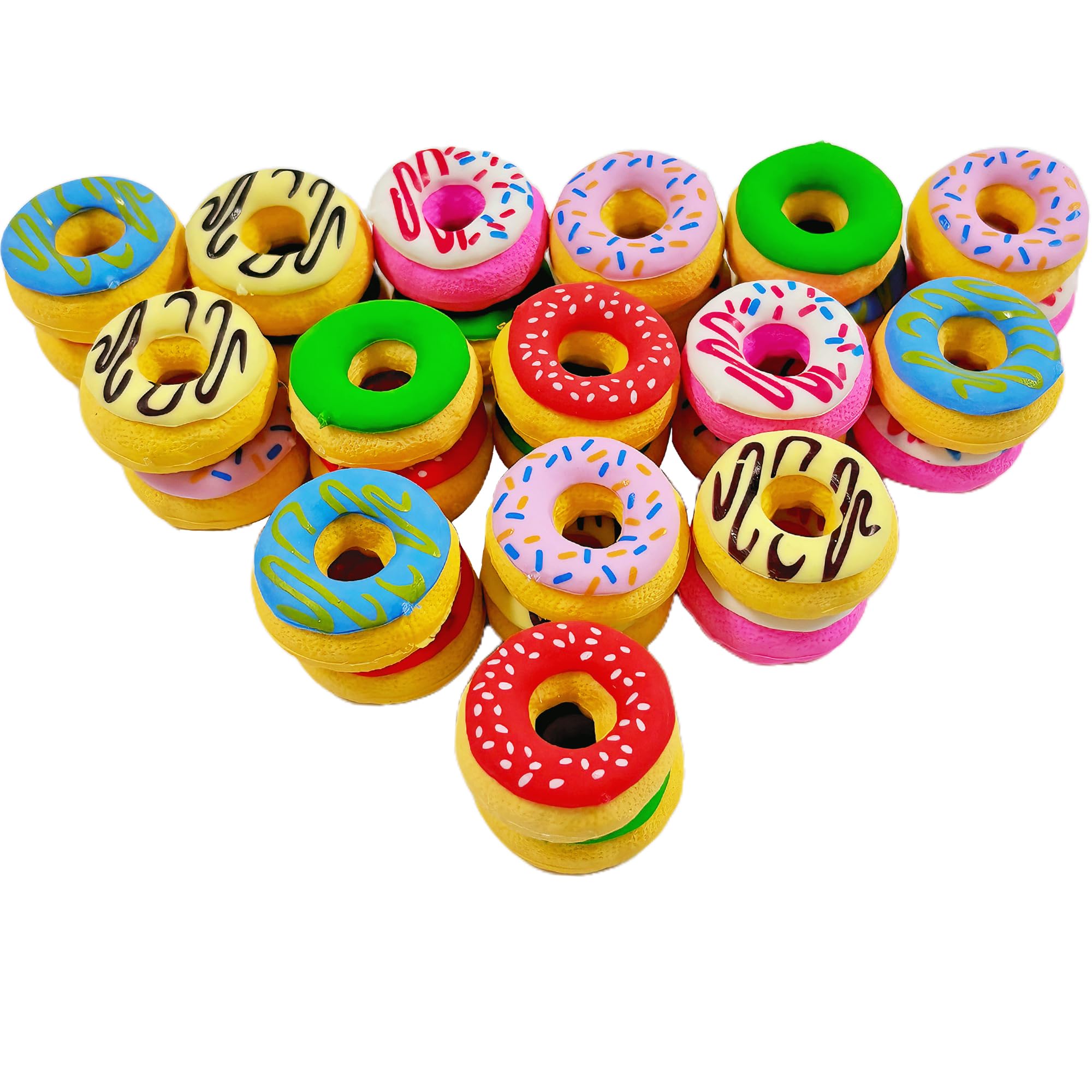 40PCS Large Cute Donut Erasers for Kids Bulk | Donut Fun Erasers for Classroom Back to School Party Gift (donut, Large)