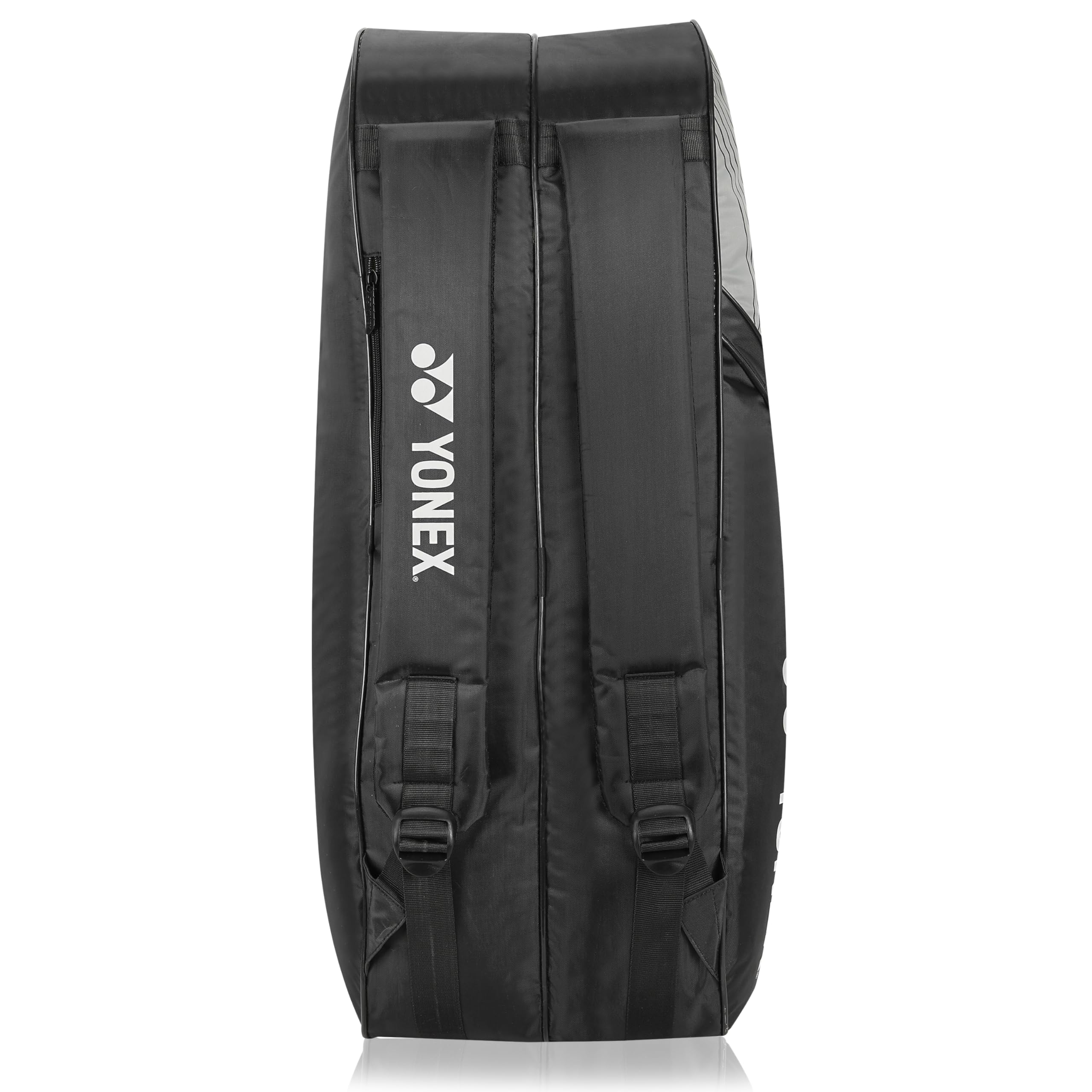 Yonex Elegante Badmintontasche | Doppelfach mit Reißverschluss für 6 Schläger und Kleidung | Seitentasche | Rückengurte | Zubehörfach | Made in India