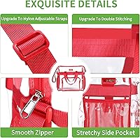 Vista 61 de MAY TREE Bolsa transparente para eventos en estadios de 12 x 6 x 12 pulgadas, bolsa de almuerzo transparente con correas reforzadas para trabajo