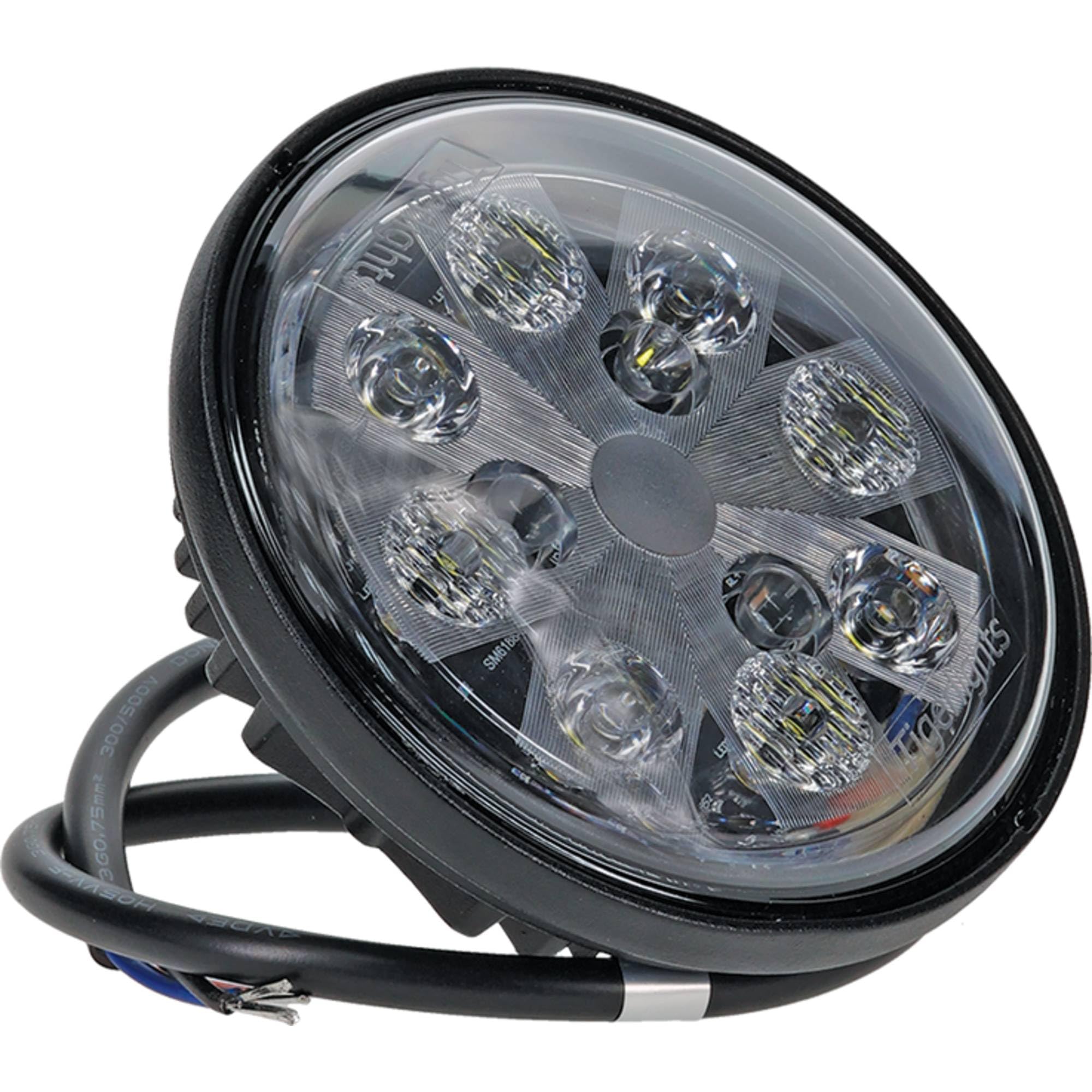 TIGERLIGHTSTL3020 24W LED Sealed Round Hi/Lo Beam 12V Compatible With/Replacement For John Deere 3300, 4400, 4420, 6600, 6602, 6620, 6622, 7700, 7702 Flood/Spot Combo Off-Road Light