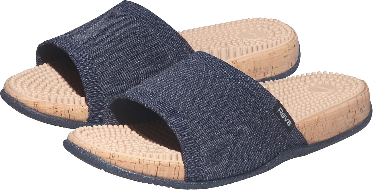 Revs Premium Reflexology Massage & Acupressure Sandals, Vegan. Shock Absorbing, Cushion Sole with Orthotic Arch. Improve your immune system, circulation, sleep, eliminate toxins, enjoy more energy