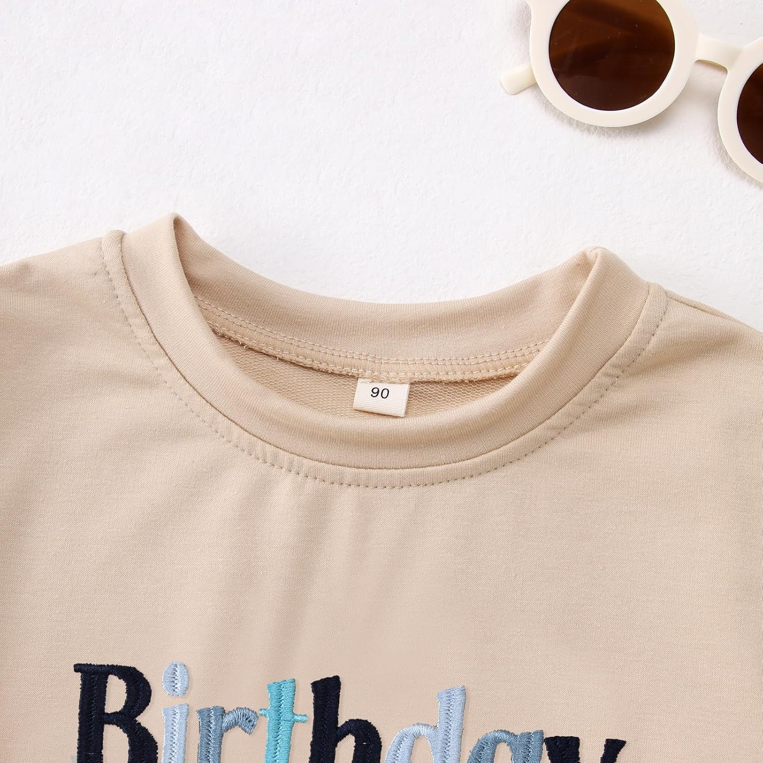 Toddler Boy Birthday Sweatshirt Letter Embroidered Long Sleeve Shirt Crewneck Pullover Top Fall Winter Clothes - Image 5