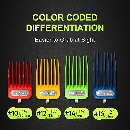 Miniatura 3 de Juego de protectores cortapelos extralargos compatibles con Andis Master, Oster Fast Feed, Andis AAC-1, GC, LCL, ML, PM-1, PM-2, RCAC,RS-1,US-1,