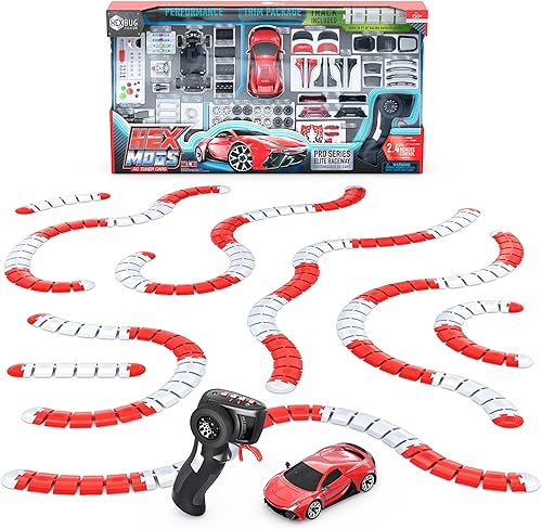 Miniatura 2 de HEXBUG HEXMODS Pro Series Elite Raceway, auto RC recargable, modelo de escala construible para niños y adultos, controlador de 2.4 GHz y conjunto de