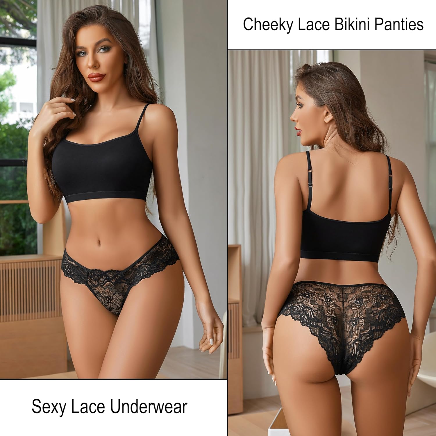 Avidlove Lace Underwear for Women Sexy Hipster Panties Breathable Bikin Panty 3-6 Packs - Image 2