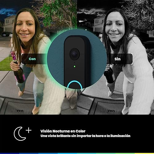 Miniatura 6 de Chamberlain myQ Video Doorbell  Cámara 2K, bateríacableada, visión nocturna a color, vista en vivo con conversación bidireccional, detección de