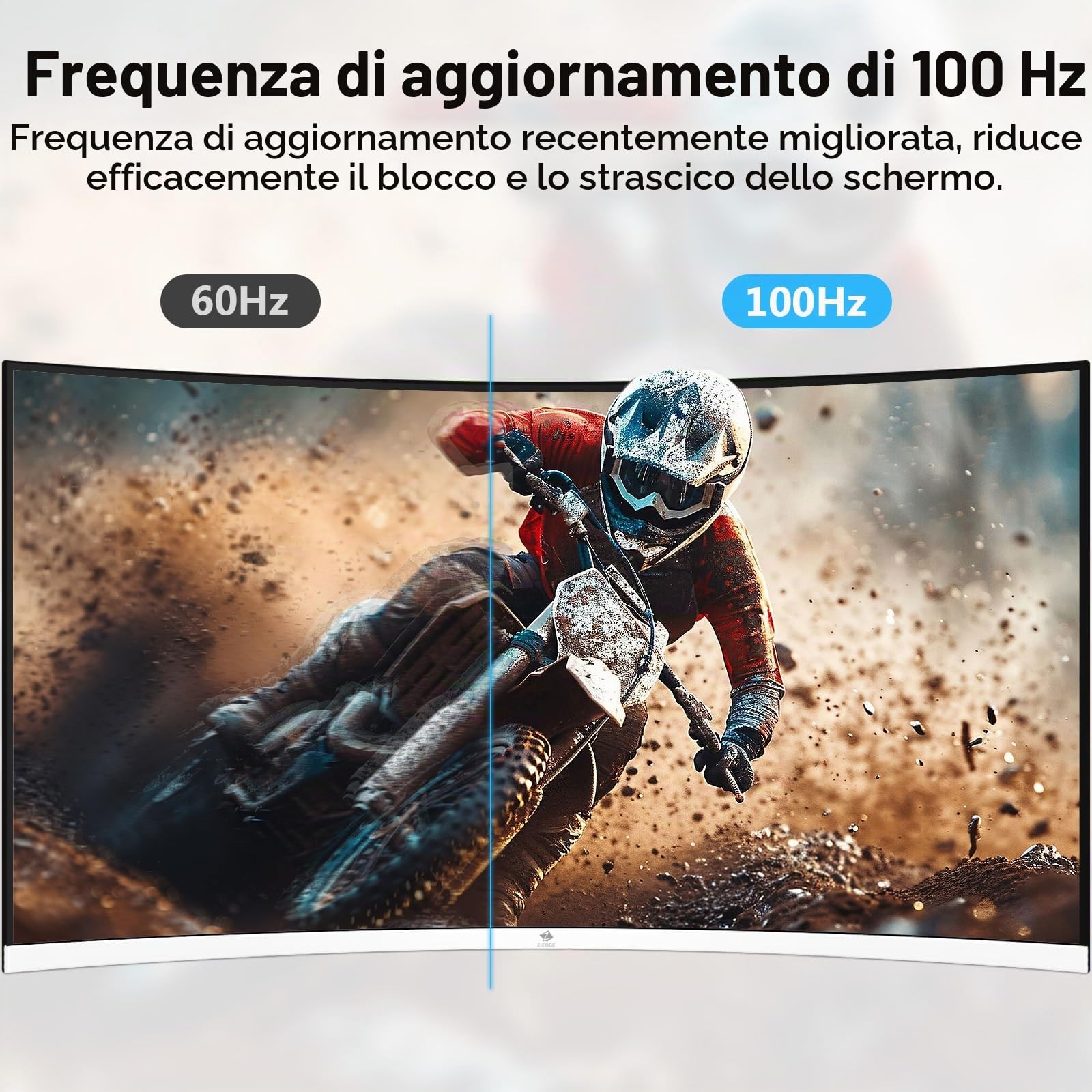Z-Edge Monitor Pc Curvo 27'', 75Hz, FHD 1080P (1920x1080), Monitor Ufficio Bianco con HDMI Cavo, Schermo Gaming 1800R VA Frameless, Inclinazione Regolabile, 178° Angolo Visione, VGA+HDMI, Eye-Care