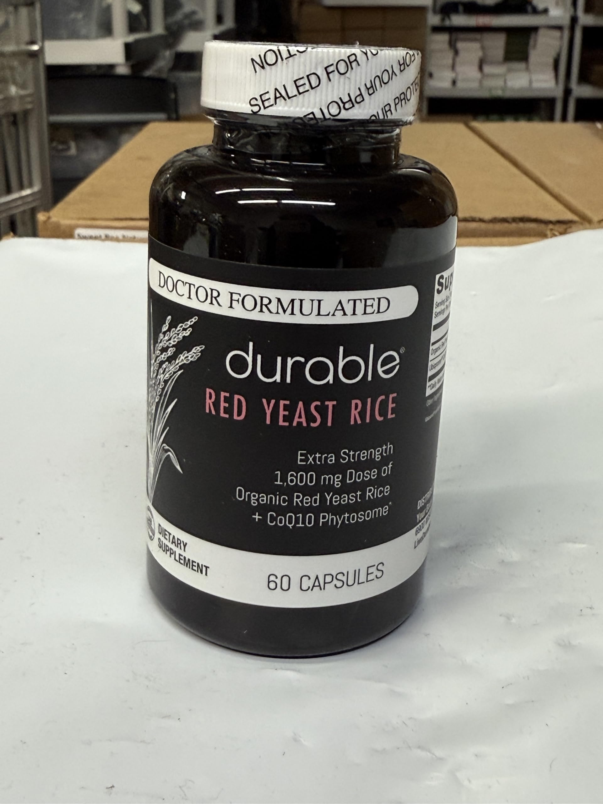 Durable Red Yeast Rice, 1,600mg Organic Red Yeast Rice, 60 Count — Amazon image 7