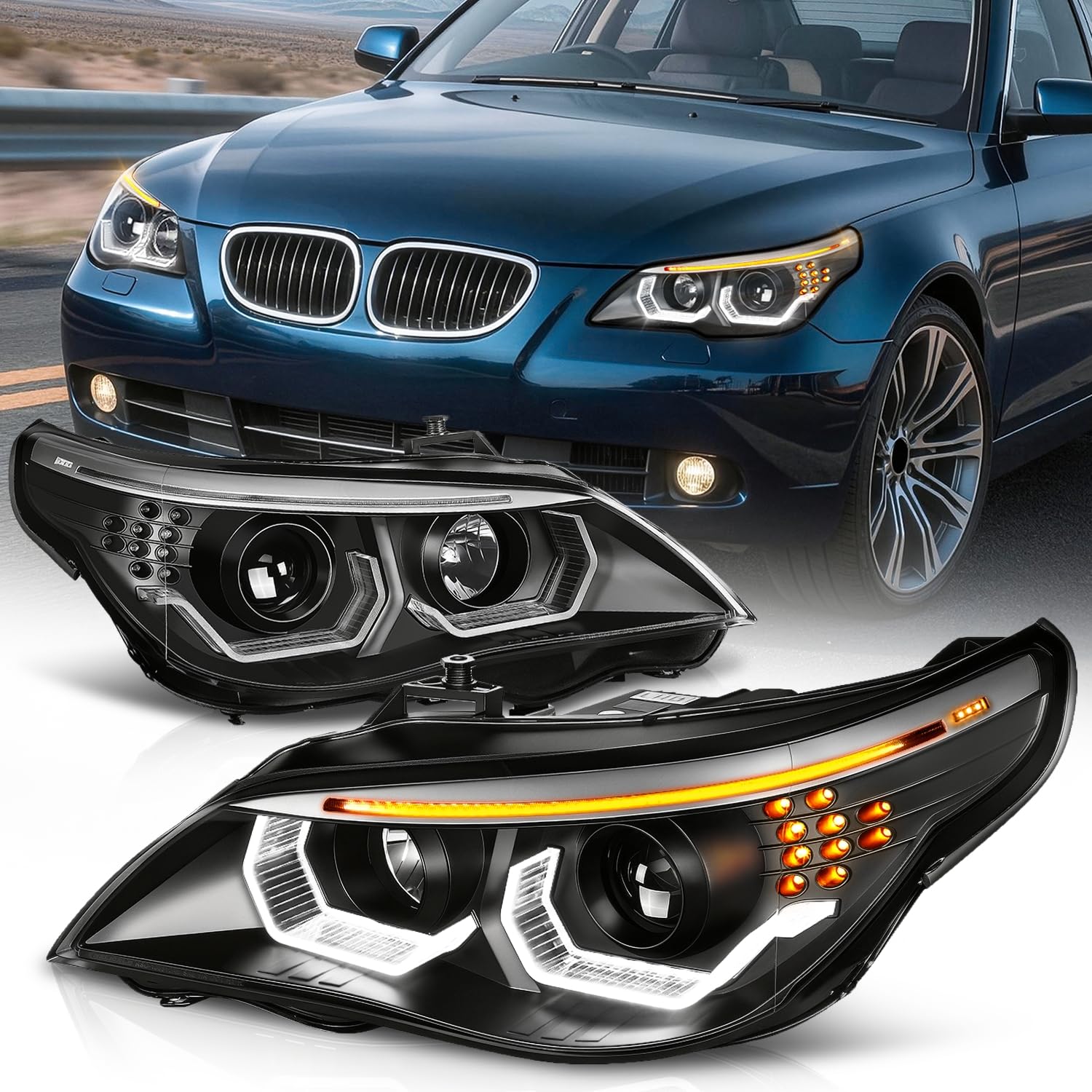 Amazon.com: Auto Dynasty, Halogen Model, Dual 3D Halo Projector 