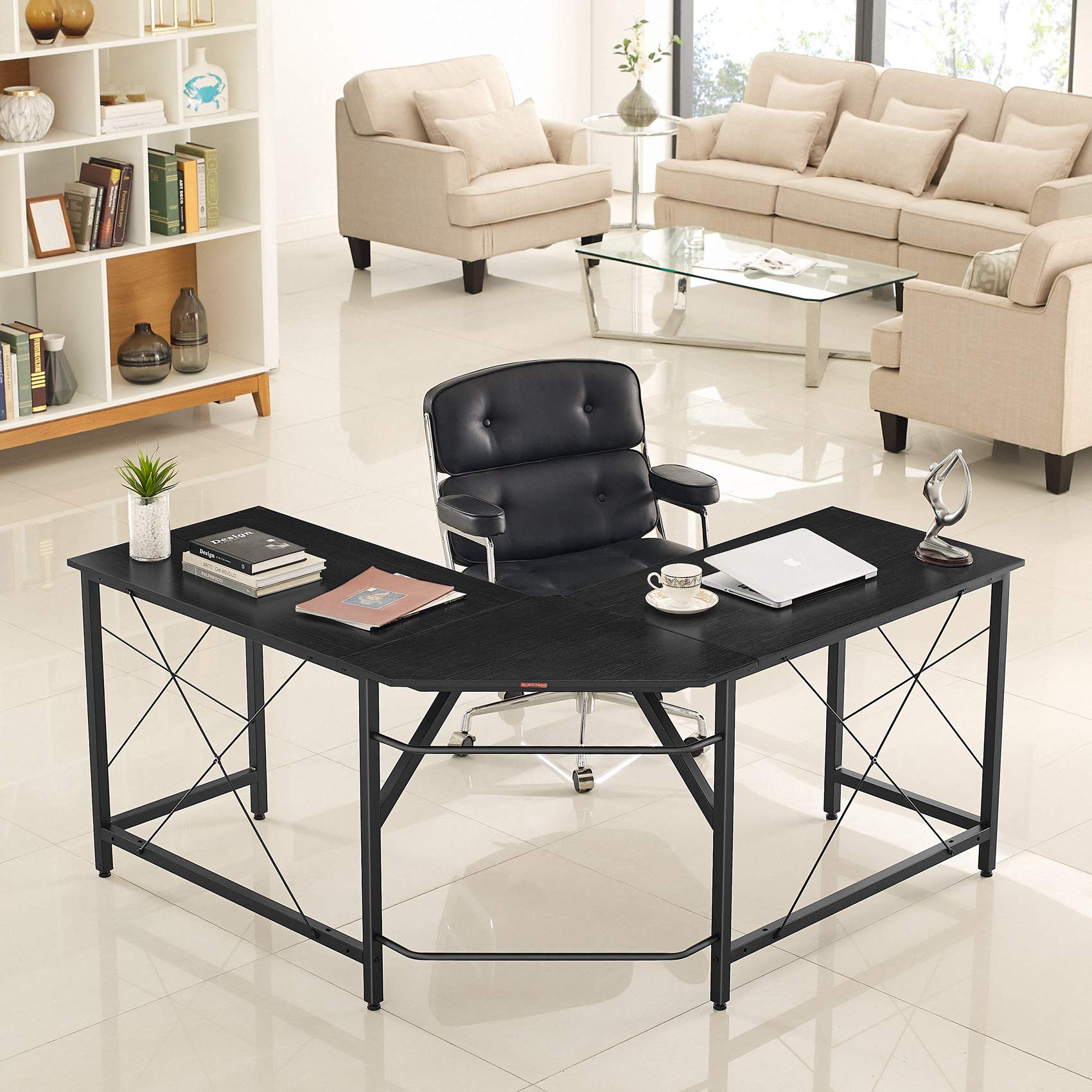 Mr IRONSTONE® LShaped Desk Corner Table Computer Desk (150+150) L * 55