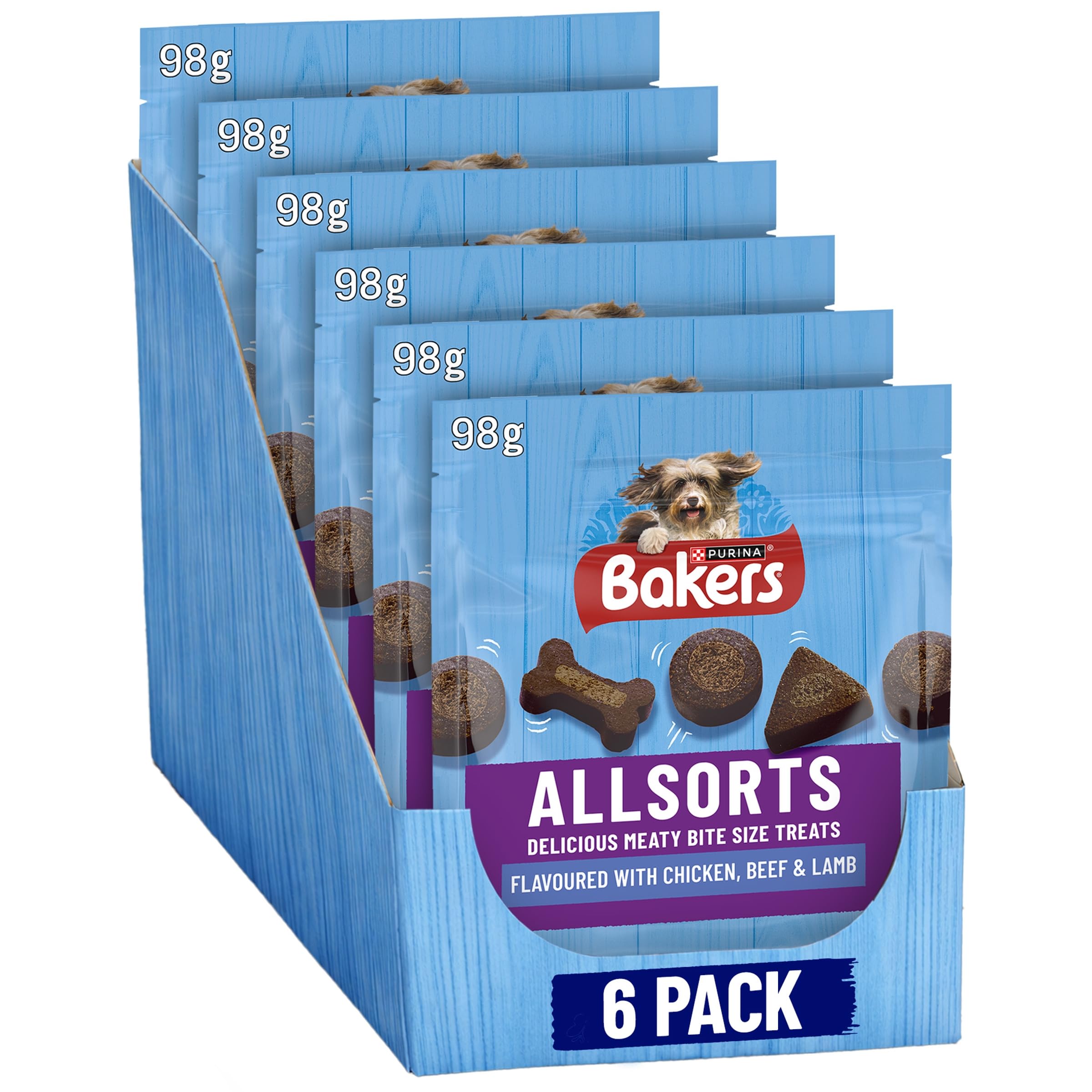 Bakers Allsorts Dog Treats Chicken And Beef 98G - Case Of 6 (588G)