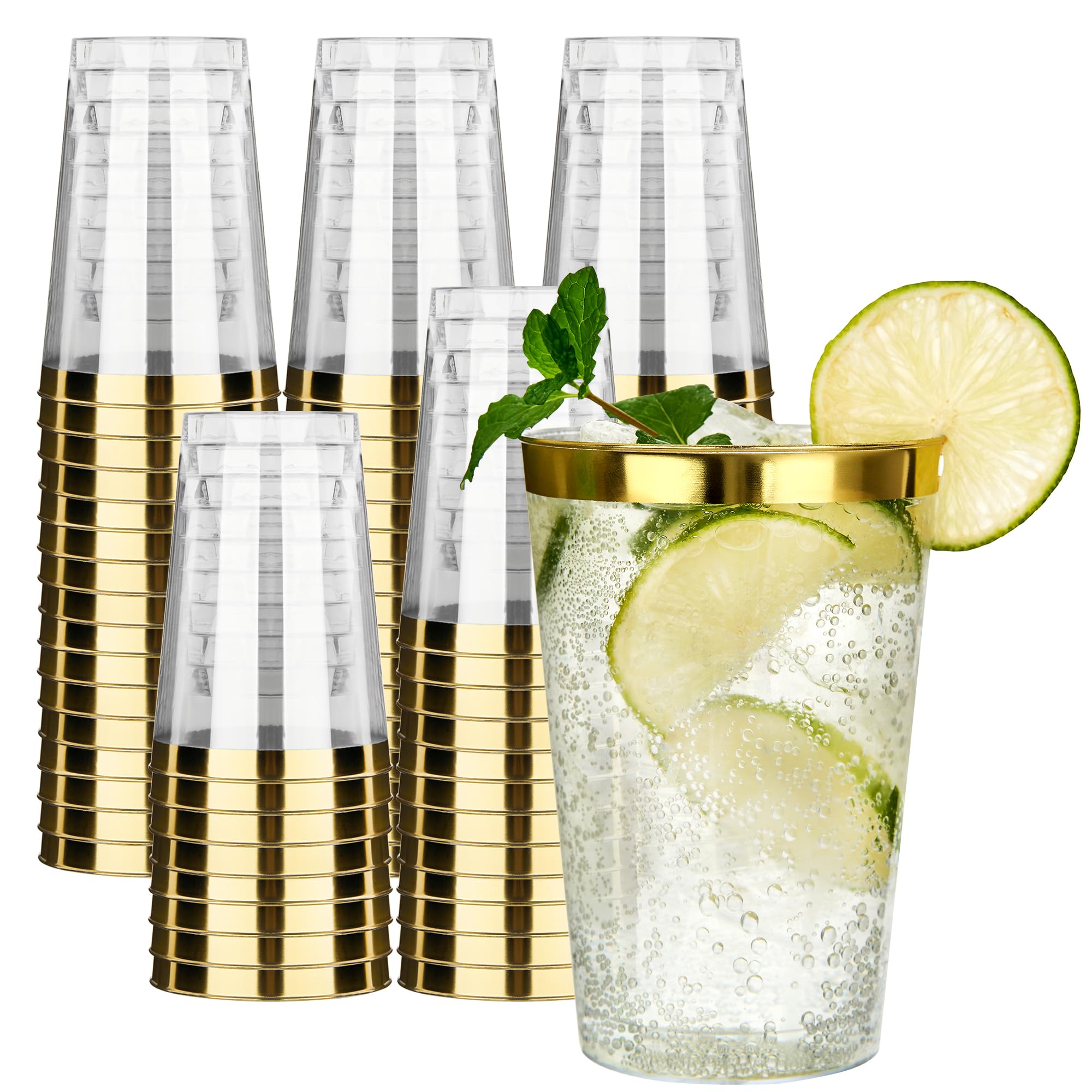 Clear Plastic Cups - 200 Pack for Parties -24