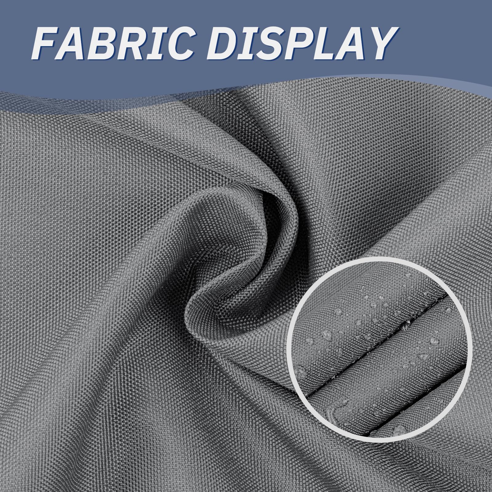 HENG FENG Balcony Privacy Screen 90x800cm PES, Windproof and UV-Protection Screening for Outdoor Fencing and Protection Grey - Image 2