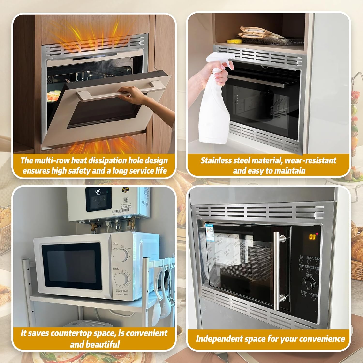 NN-TK922SS 27-Inch Microwave Oven Trim Kit, 27-Inch Stainless Steel Microwave Oven Trim Kit for 2.2 Cu Ft Built-in Microwave Oven, Microwave Oven Trim Kit