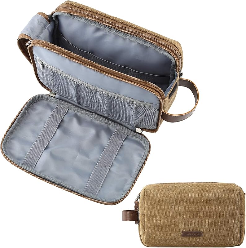 Necessaire de viagem BAGSMART em lona, grande, Khaki