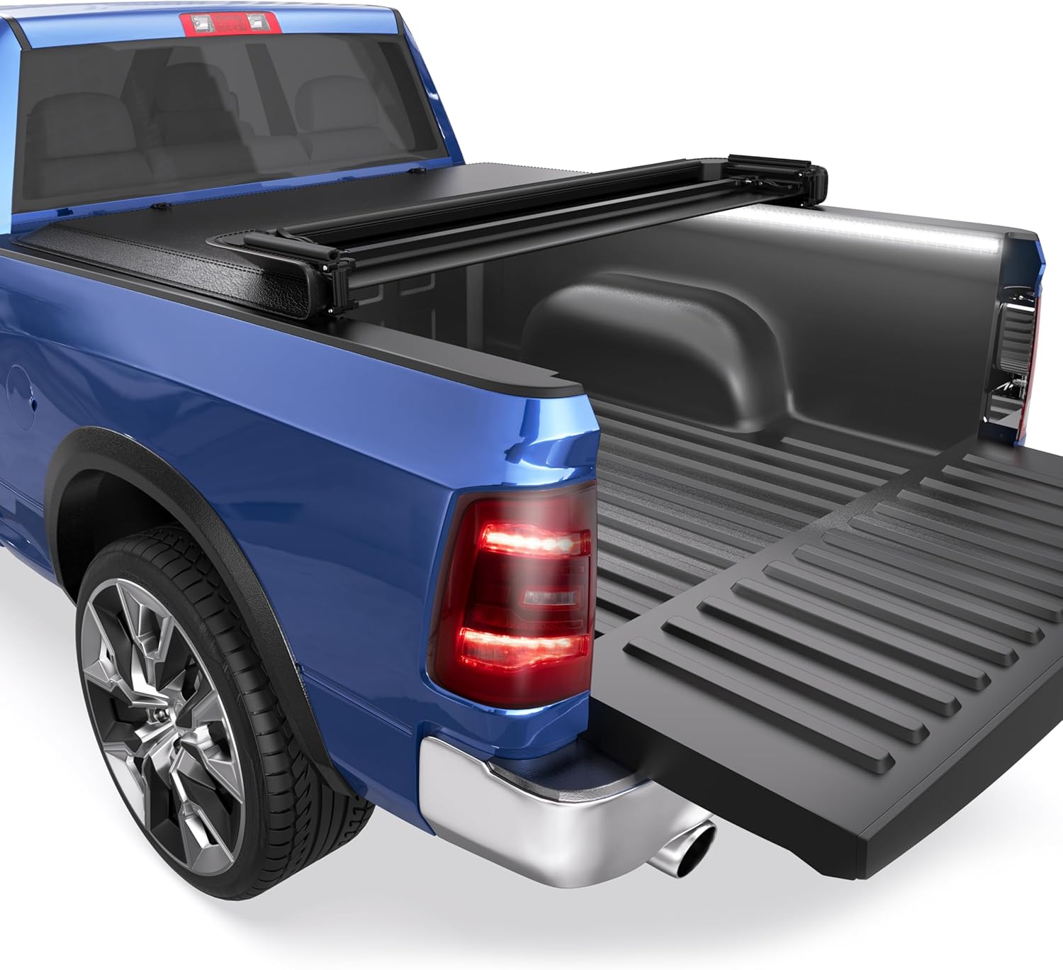 KUIPERAUTO Roll-Up 6.4FT Soft Vinyl Truck Bed Tonneau Cover Compatible with 2003-2018 Ram 1500 2003-2024 Ram 2500 3500 Only Compatible for 2019-2024 Ram 1500 Classic (Without Rambox)