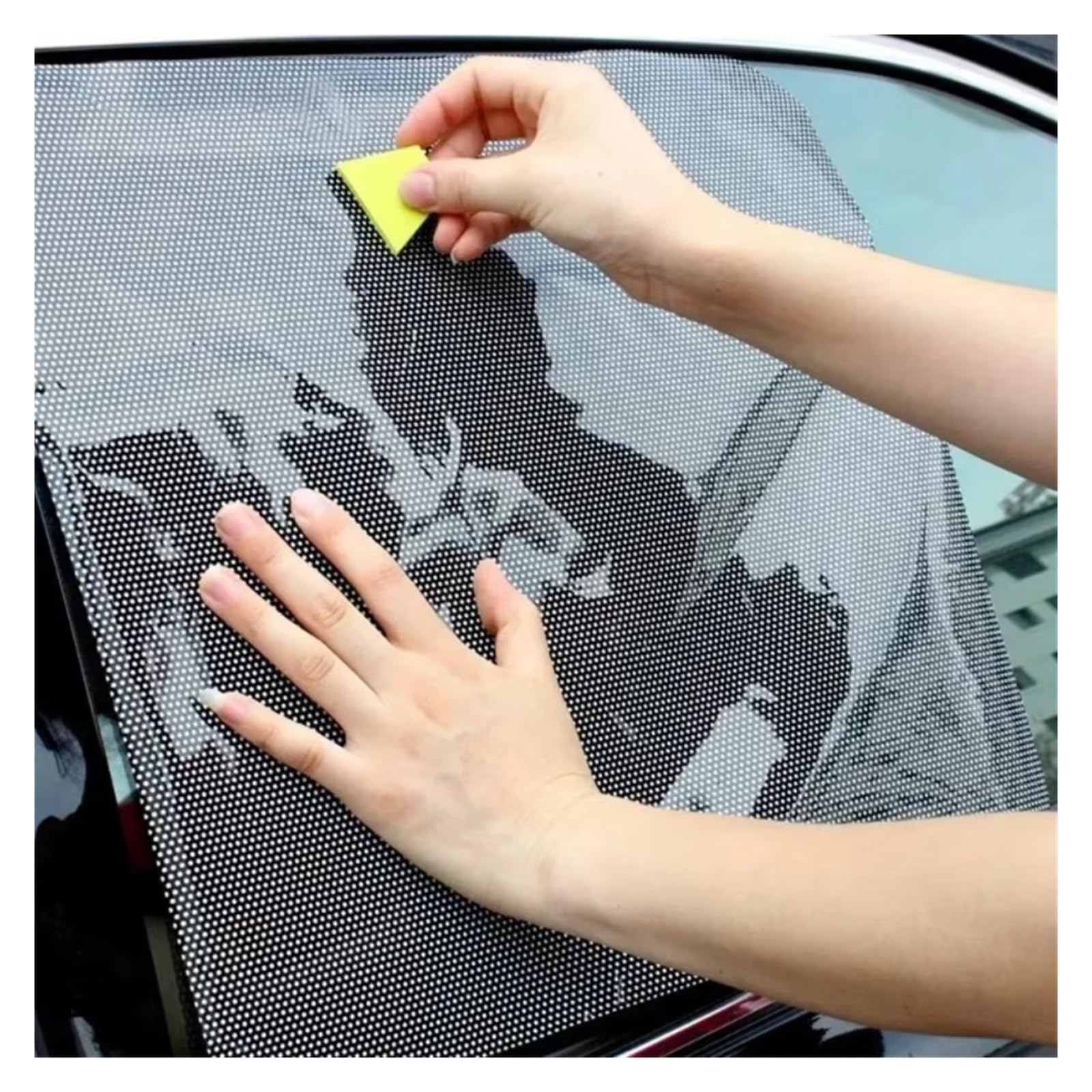 Parasol Luna Coche Película para Techo Solar De Coche, Pegatinas Protección Anti-UV, Cubierta Electrostática PVC para Vehículo, 2 Uds(Sunshade 38X43CM)