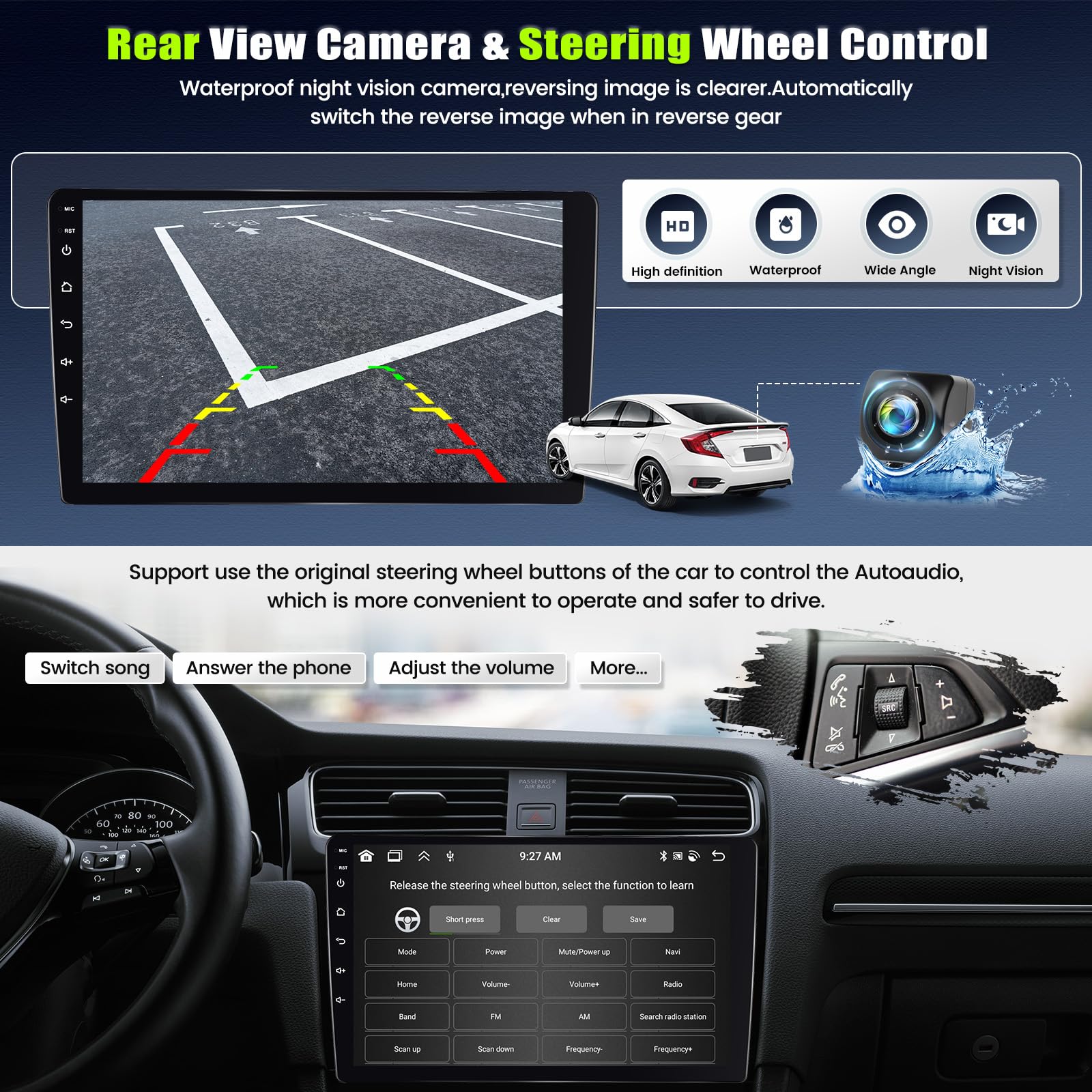 2G+64G] Hikity Autoradio Android 15 pour Opel Insignia Buick Regal 2009-2013, Carplay sans Fil Android Auto 9,7'' Poste Radio avec GPS WiFi Bluetooth RDS FM DSP SWC+MIC+Caméra de Recul