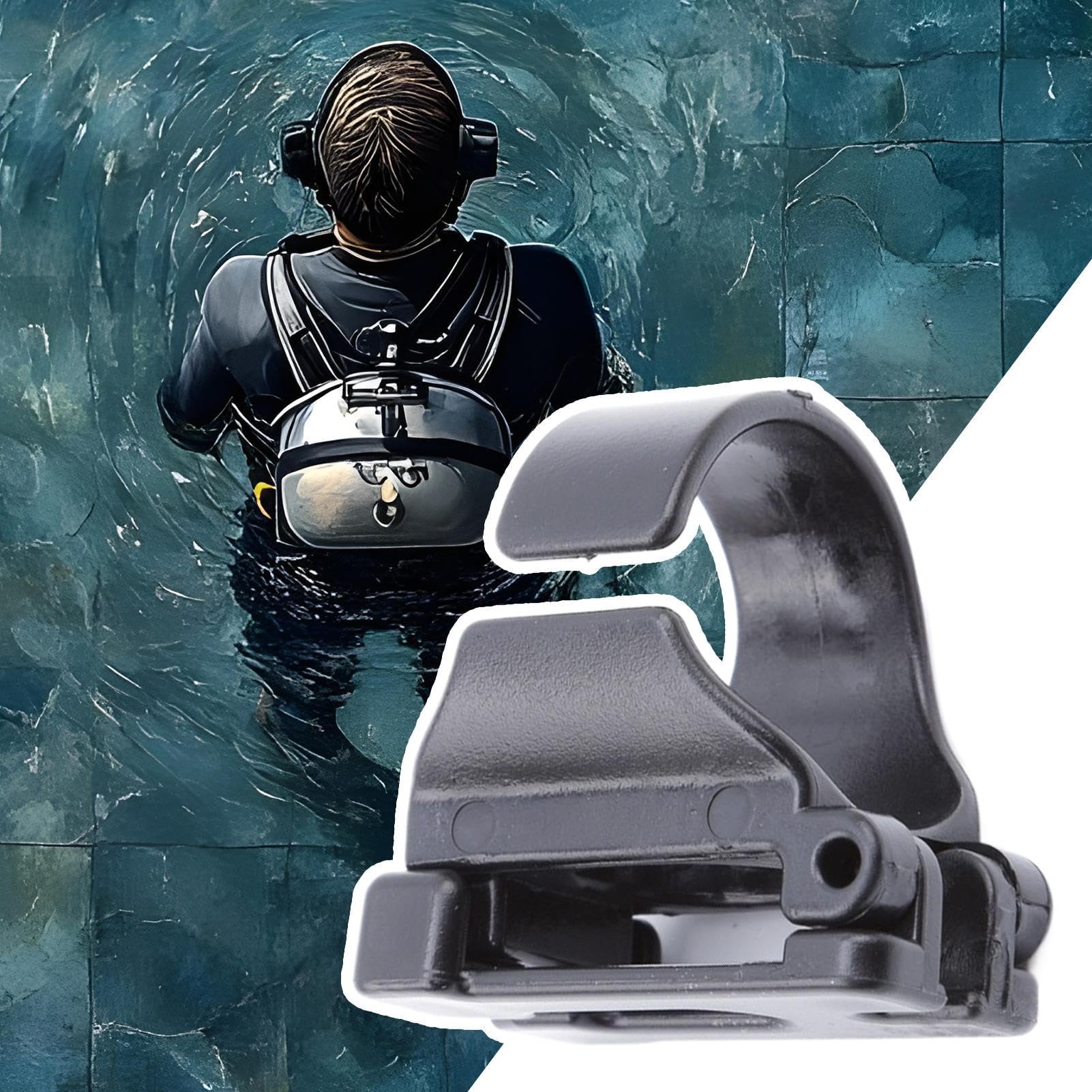 Clip Automatique Pour Tuba – Remplacement Compact 4x3x4 Cm, Compatible Masque Plongée, Pour Snorkeling Et Natation