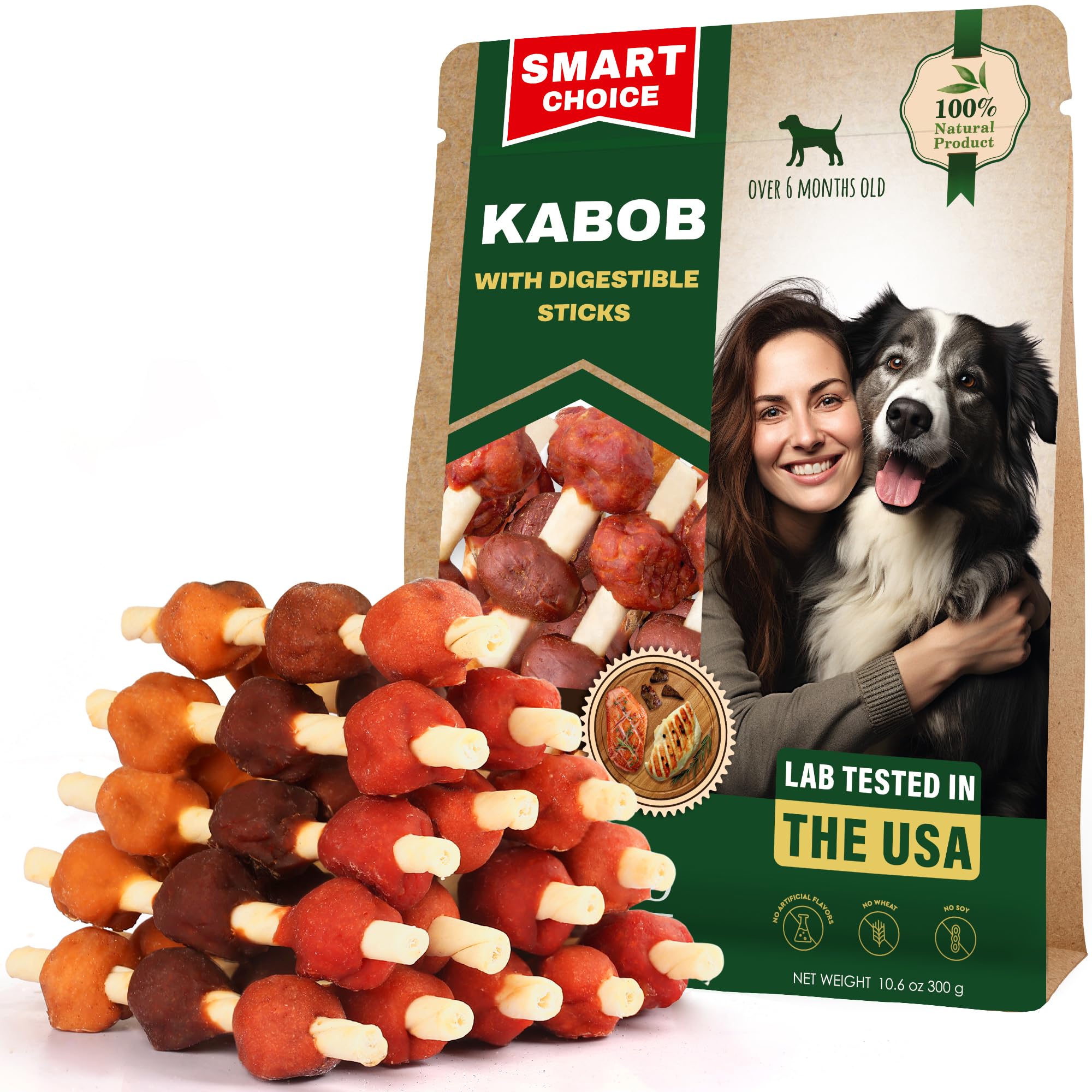 Beloved Pets Rawhide-Free Kabobs Duck Chicken