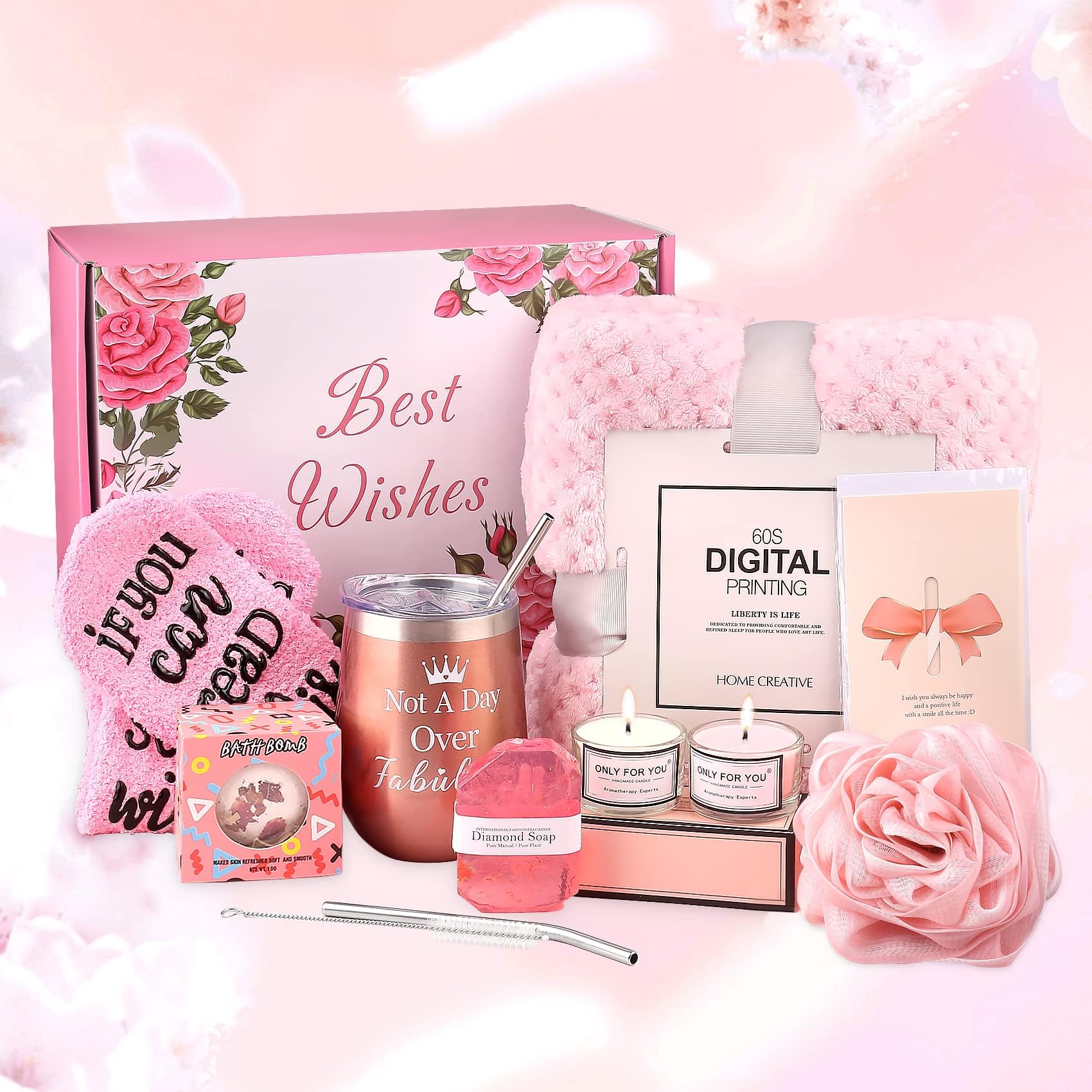 Birthday Gifts for Women,Care Package for Her Get Better Soon Self Care Gifts for Sick Friend,Get Well Soon Basket After Surgery Recovery,Thinking of You Box for Mom Sister