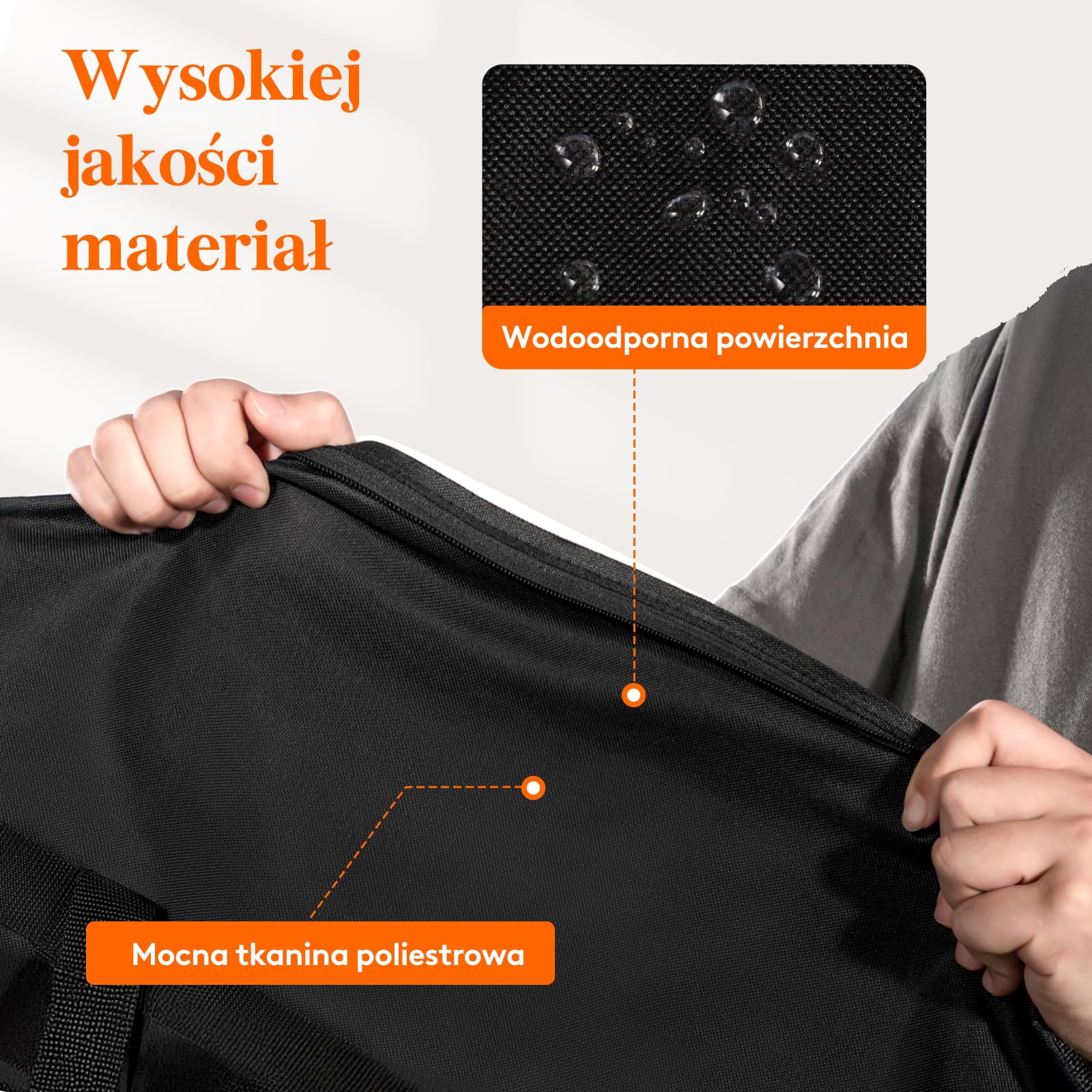 Lifewit Extra Large Storage Duffle Bag for Travel, duża składana torba ze wzmocnionymi uchwytami na ubrania, oszczędzająca miejsce, duża torba do przechowywania z zamkiem błyskawicznym, 180 l, czarna