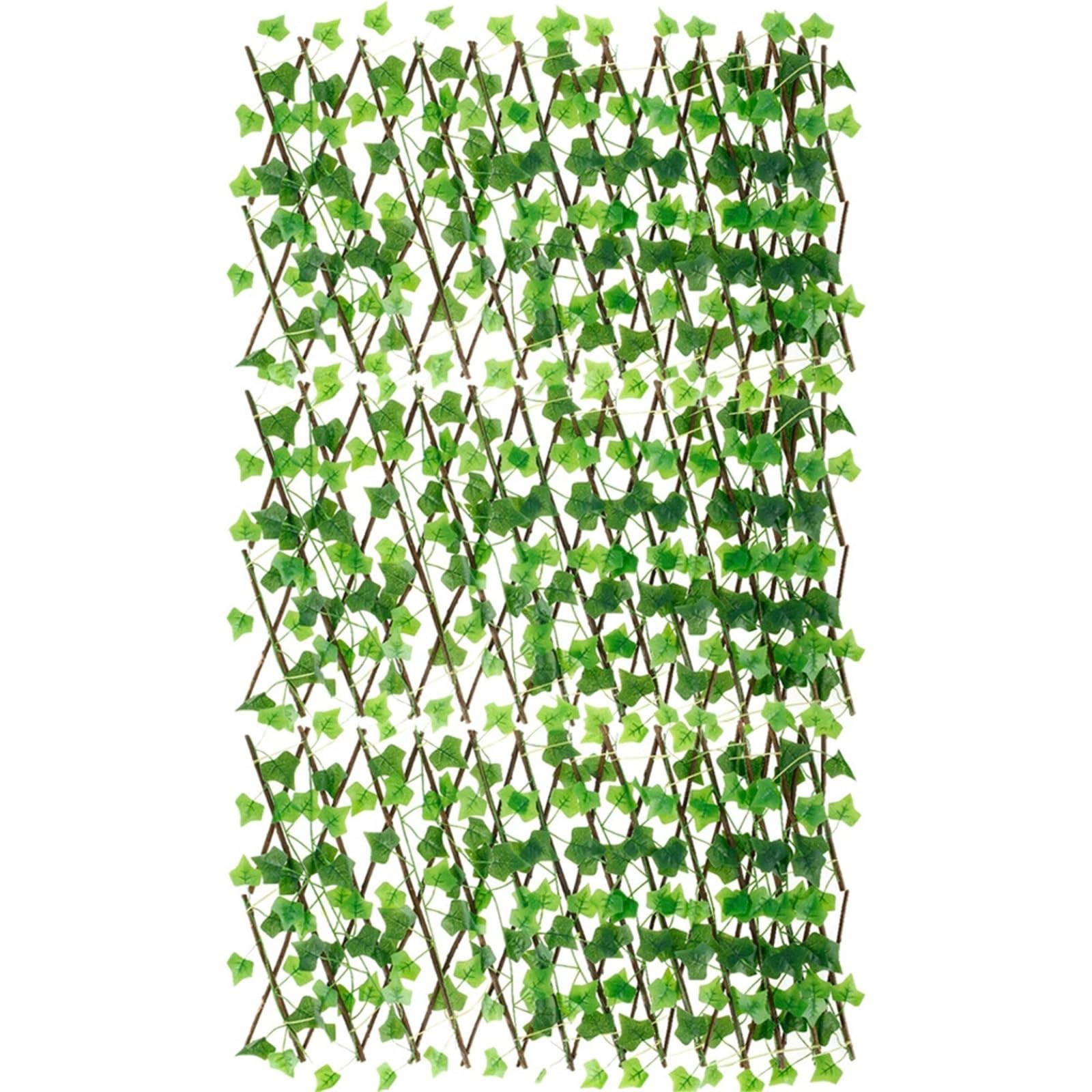 Mdsiokhj 3Pcs Artificial Trellis 6Pcs/Set Artificial Ivy Privacy Fence Garden Screening Expanding Trellis Screen Hedge Faux Leaves Wooden 40Cm(3Pcs)