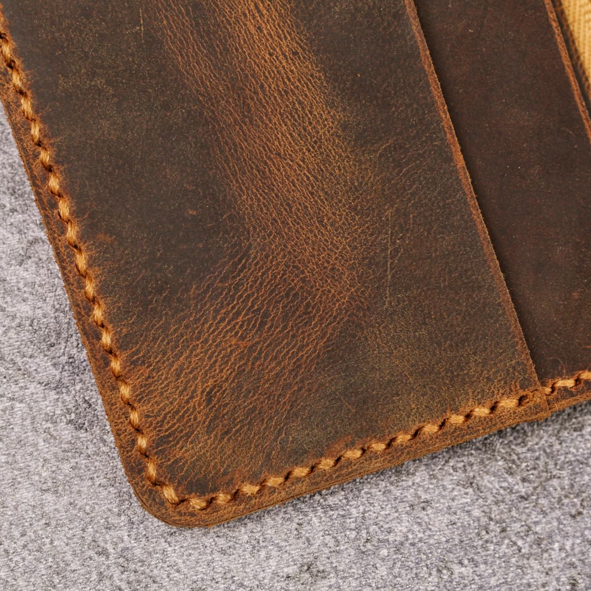 Vintage A5 Leder Planer mit Reißverschluss, Handgefertigte Ringbuchhülle aus Echtleder für Reisen, Büro & Alltag, Nachfüllbar (Dunkelbraun)