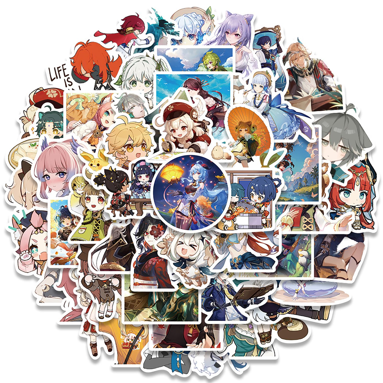 Amazon.co.jp: 50枚for原神 げんしんステッカーセット人気 アニメfor原