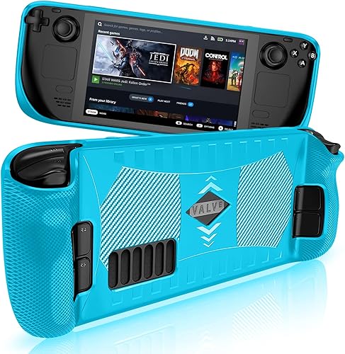 DLseego Steam Deck - Funda protectora de TPU a prueba de golpes, suave, antideslizante, protección completa, resistente a los arañazos, color azul