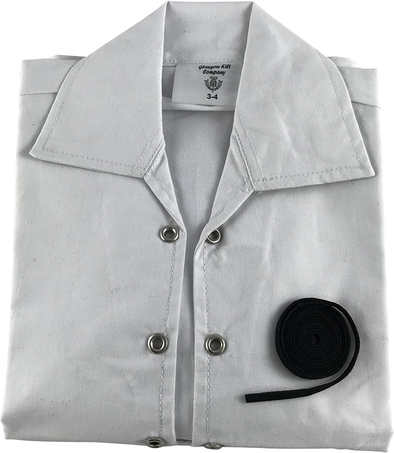 Glasgow Kilt Company Baby Boy Scottish Traditional Highland Jacobite Ghillie Shirt White New (11-12 Years)