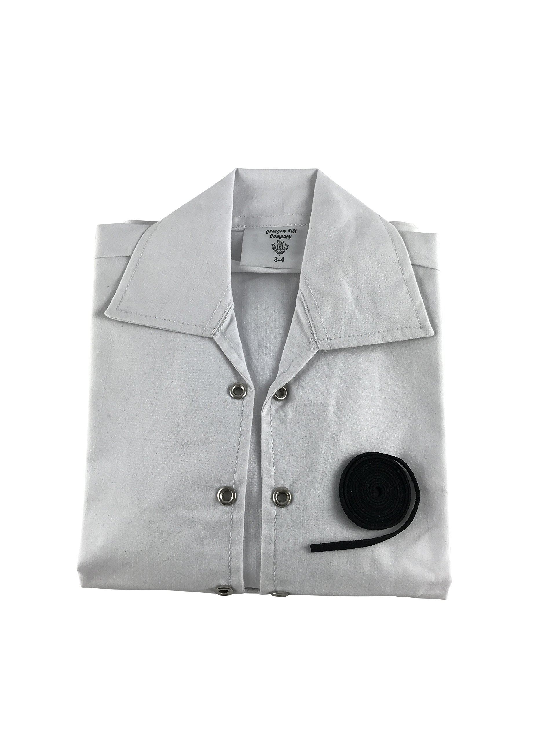 Glasgow Kilt Company Baby Boy Scottish Traditional Highland Jacobite Ghillie Shirt White New (11-12 Years)