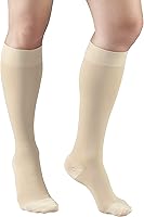 Vista 16 de Truform - Medias de compresión de 20-30 mmHg para hombres y mujeres, hasta la rodilla, punta cerrada, talla M, beige