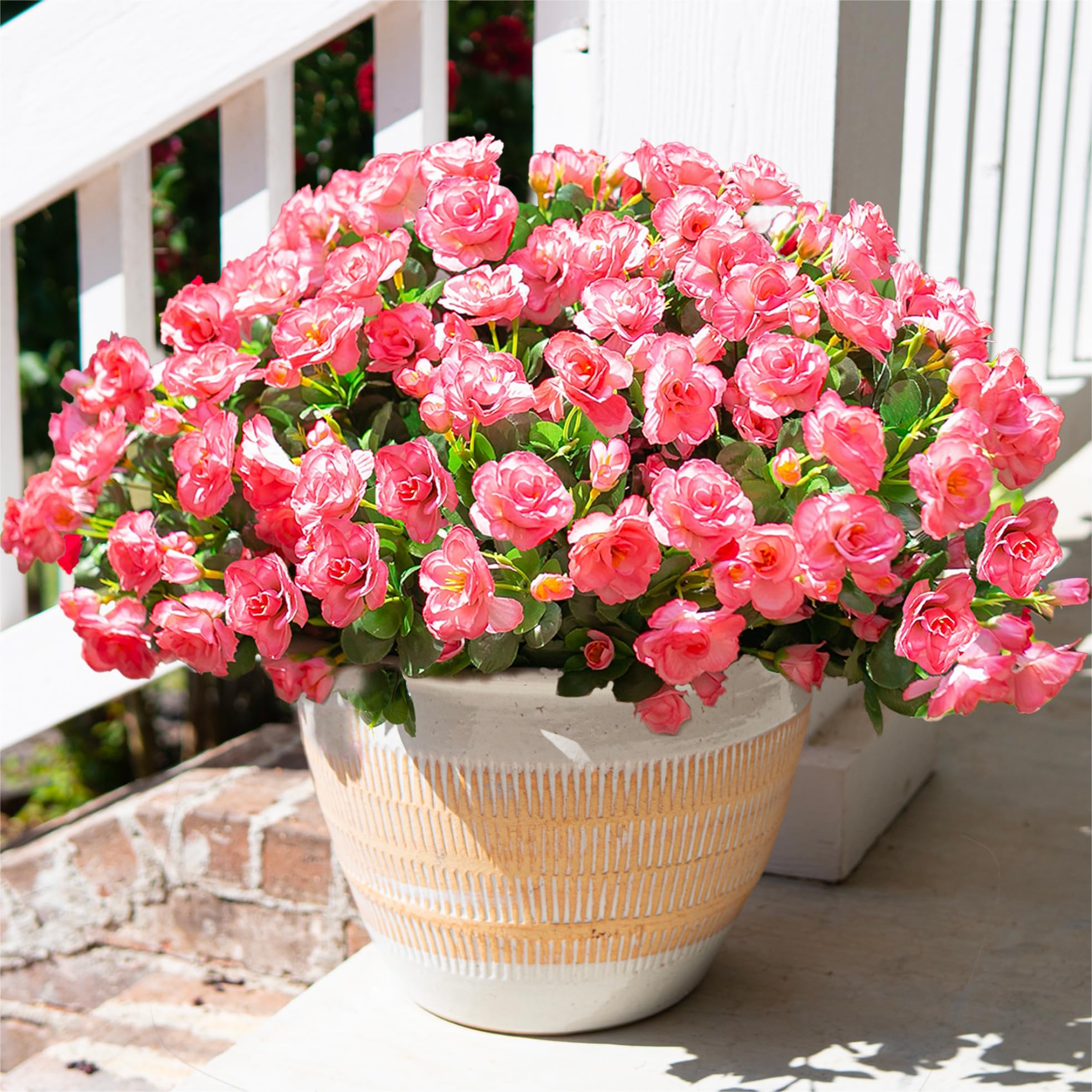 Amazon.com: HyeFlora Artificial Faux Outdoor Flowers Plants for