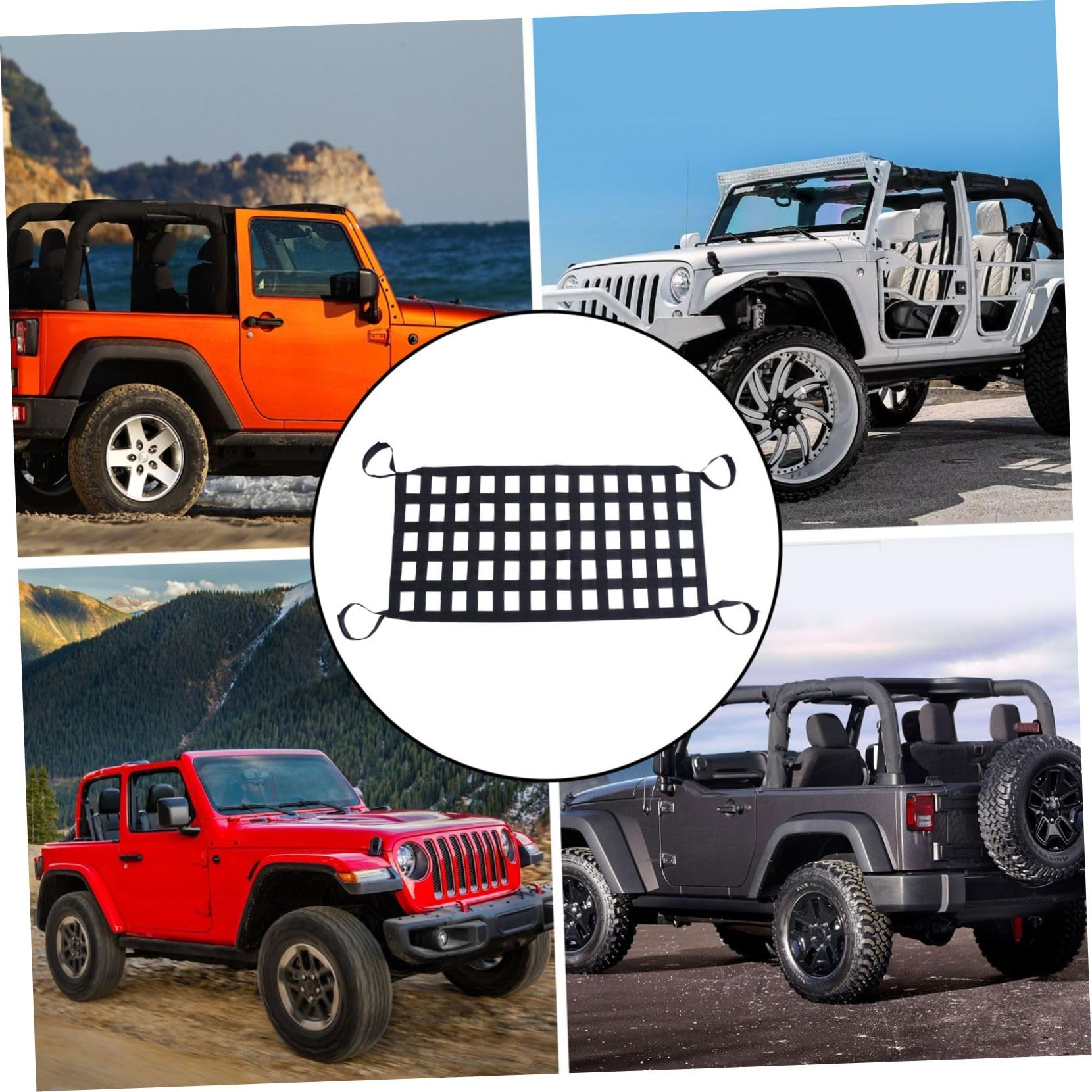 BESTYASH Rete Portaoggetti per Auto 12 Rete Elastico per Bagagliaio Adatta a SUV e Camion Accessori per Organizzazione Auto