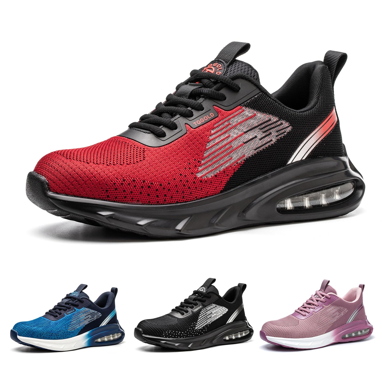 TQGOLD Scarpe Antinfortunistiche Scarpe da Ginnastica Unisex Leggere Antiperforazione Punta in Acciaio Comode Scarpe Sicurezza