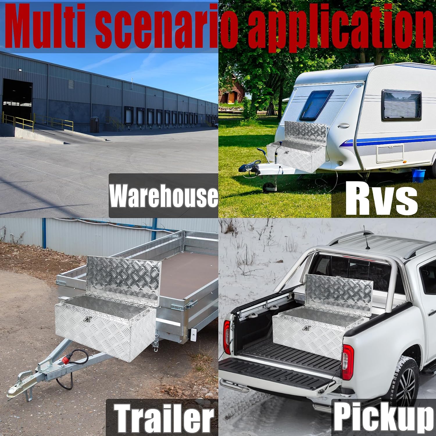 22x11x9 Inch Aluminum Underbody Truck Tool Box Diamond Plate Portable Toolboxes Heavy Duty Pickup Storage Box with Buckle Lock and Keys Suitable for Truck Bed Pickup RV Trailer